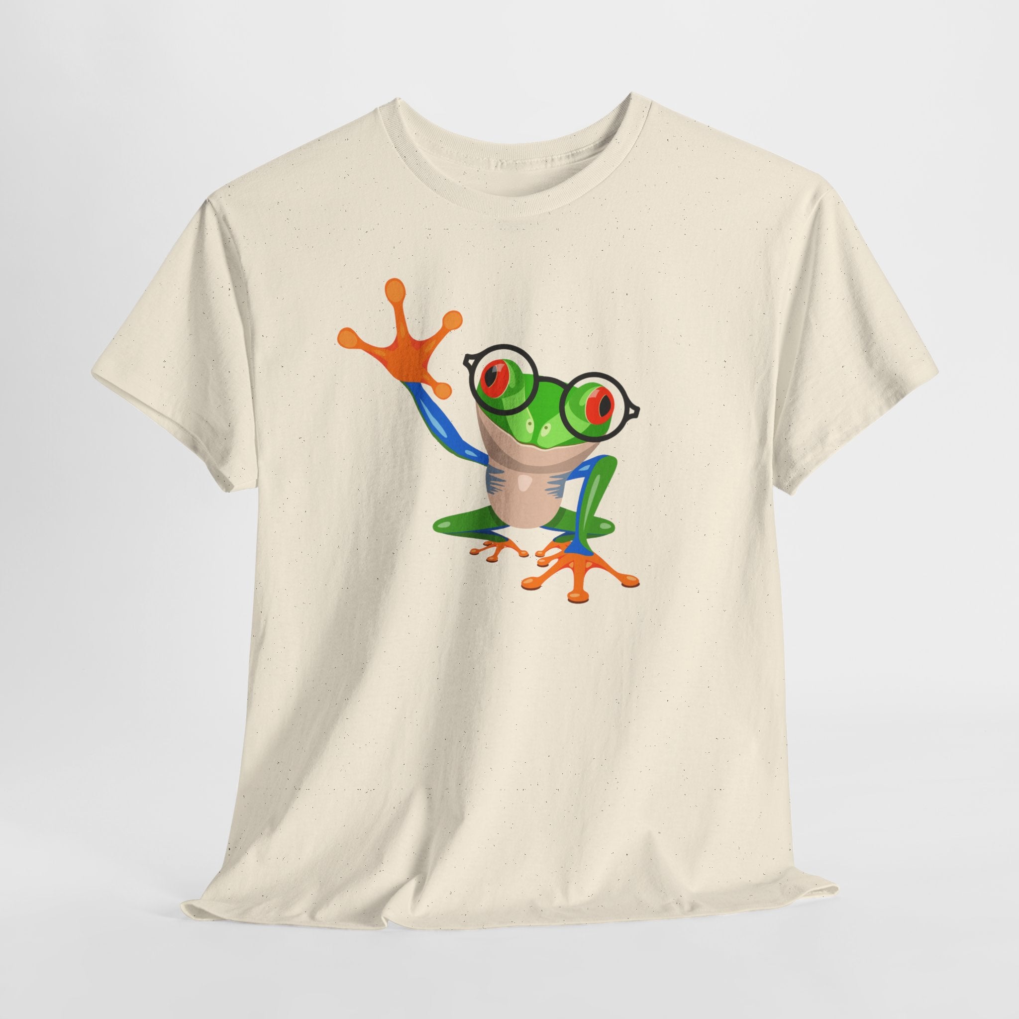 Playful Wizardly Tree Frog Graphic Tee, Unisex Casual Shirt, Funny T-Shirt, Nature Lover Gift, Eco-Friendly Fashion, Animal Lover Apparel