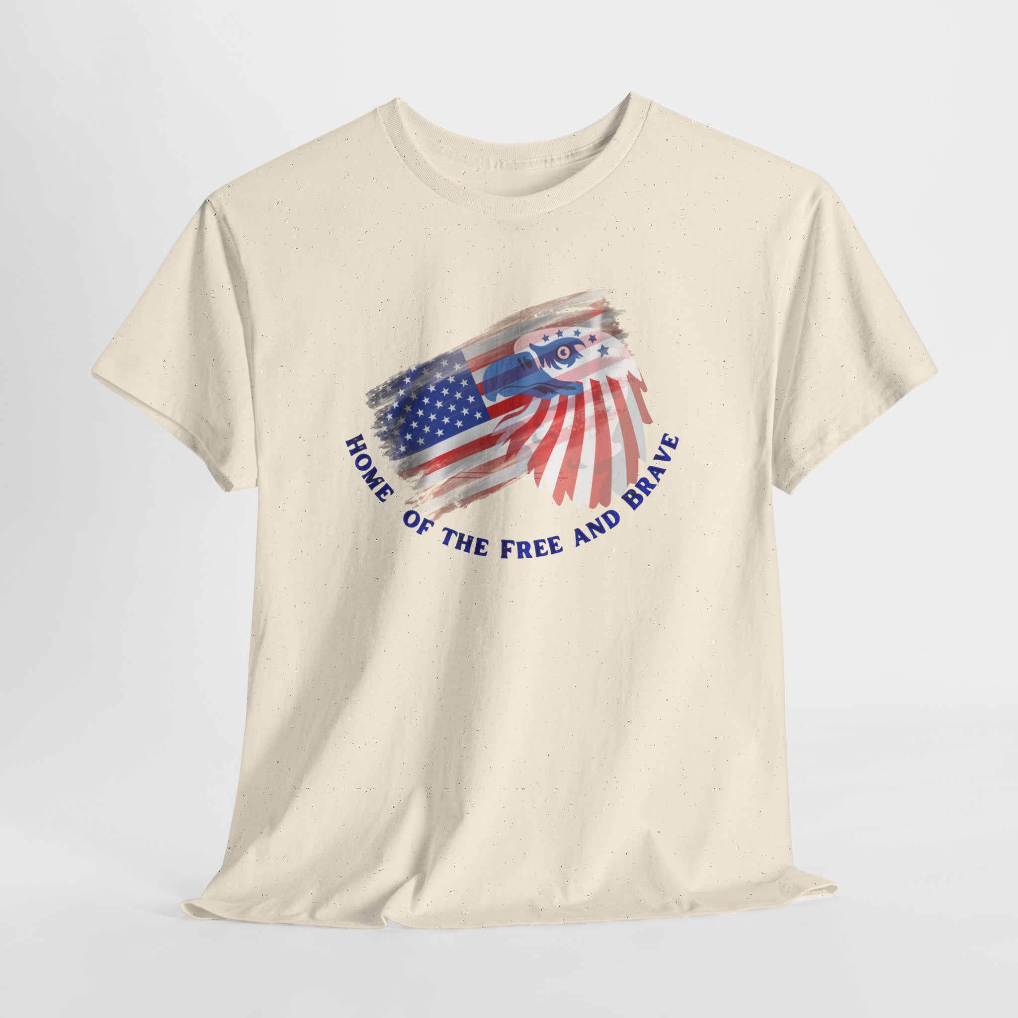 Patriotic Home of the Free and Brave Unisex T-Shirt - Home of the Free and Brave, Veterans Day Gift, Independence Day Tee, Remembrance Shirt, USA Pride Apparel