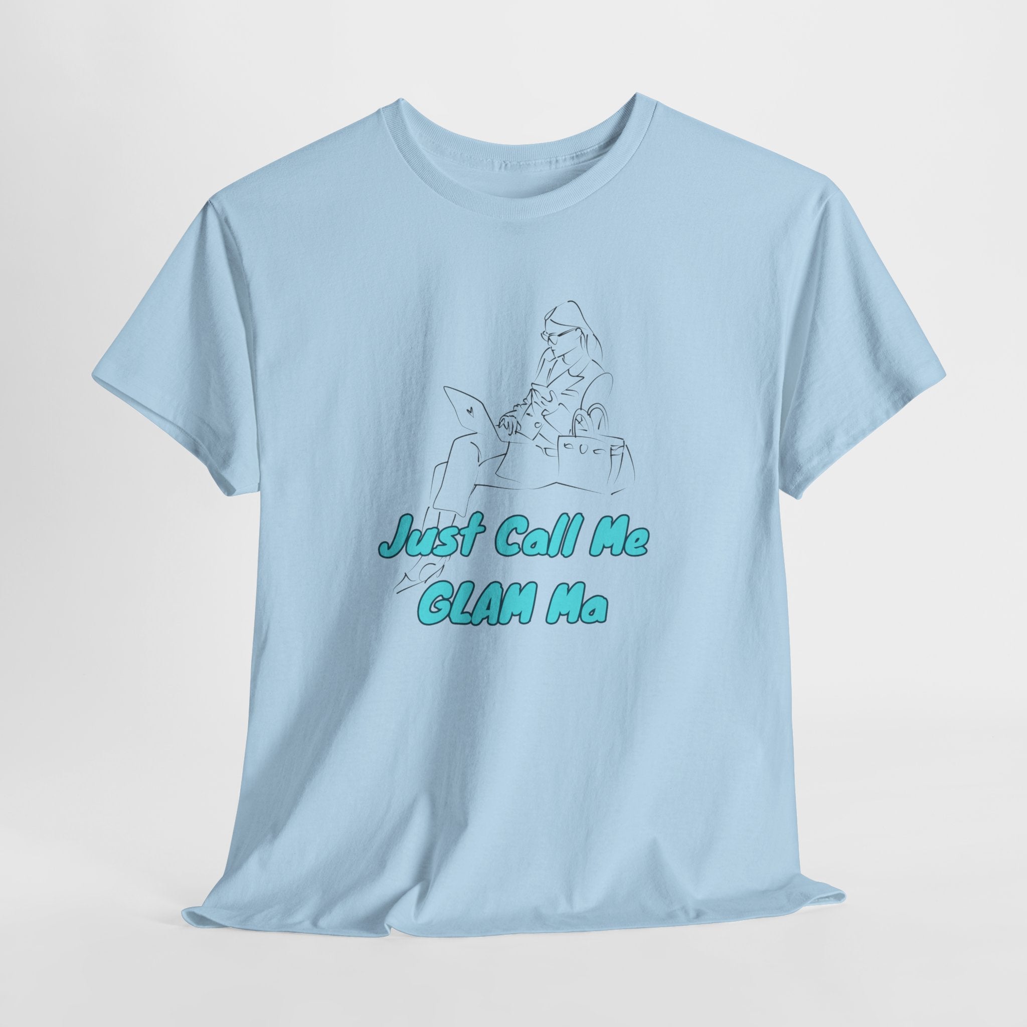 Fun Just Call Me Glam Ma Unisex Tee, Fun Graphic Cotton Shirt, Casual Wear, Gift for Friends, Summer Style, Statement Tee