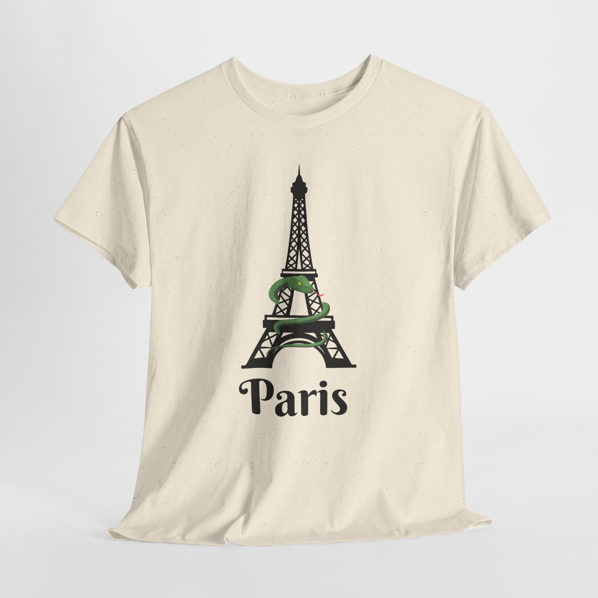 Fun and Quirky Paris Eiffel Tower Graphic Unisex Heavy Cotton Tee Shirt