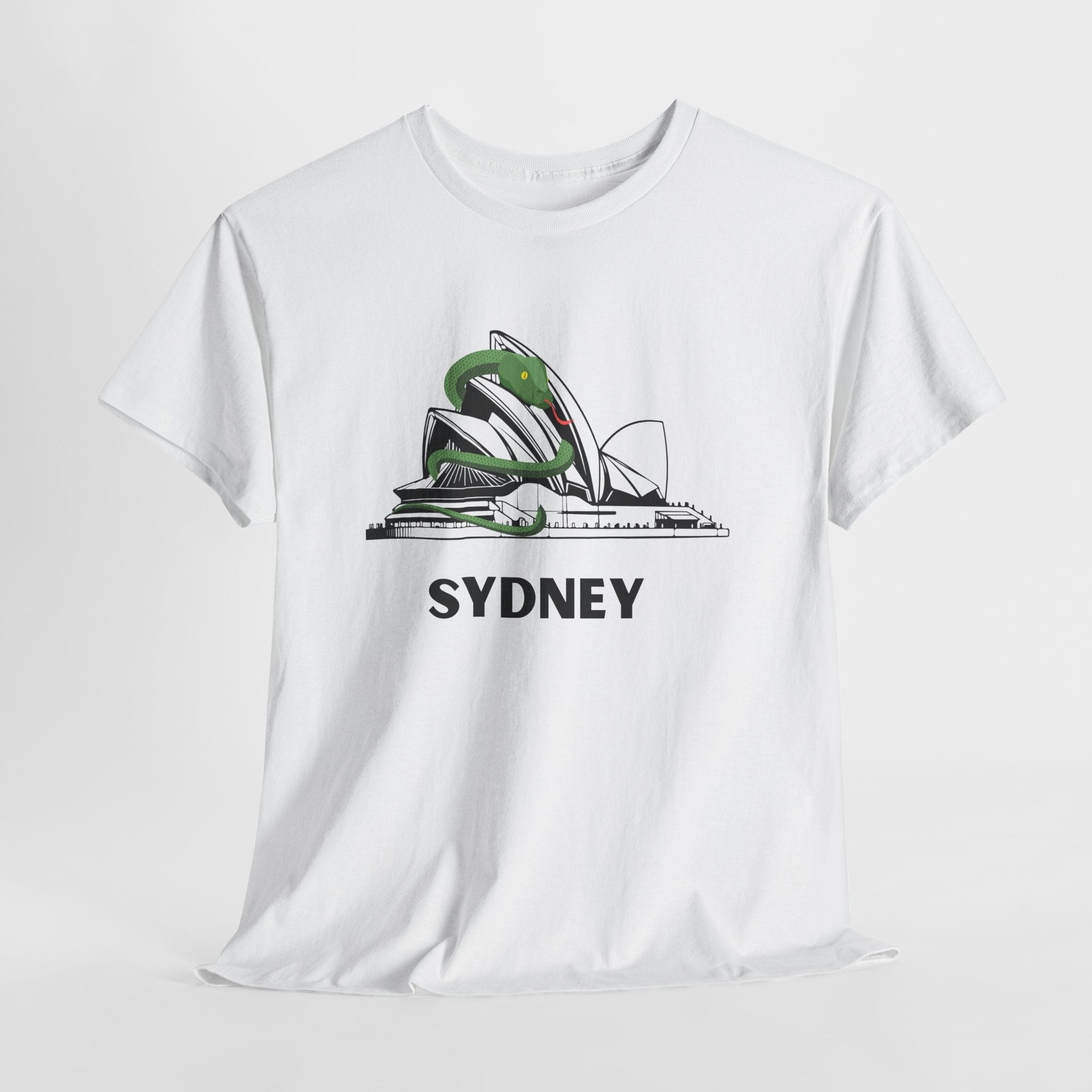 Fun and Quirky Sydney Opera House Graphic Unisex Heavy Cotton Tee Shirt