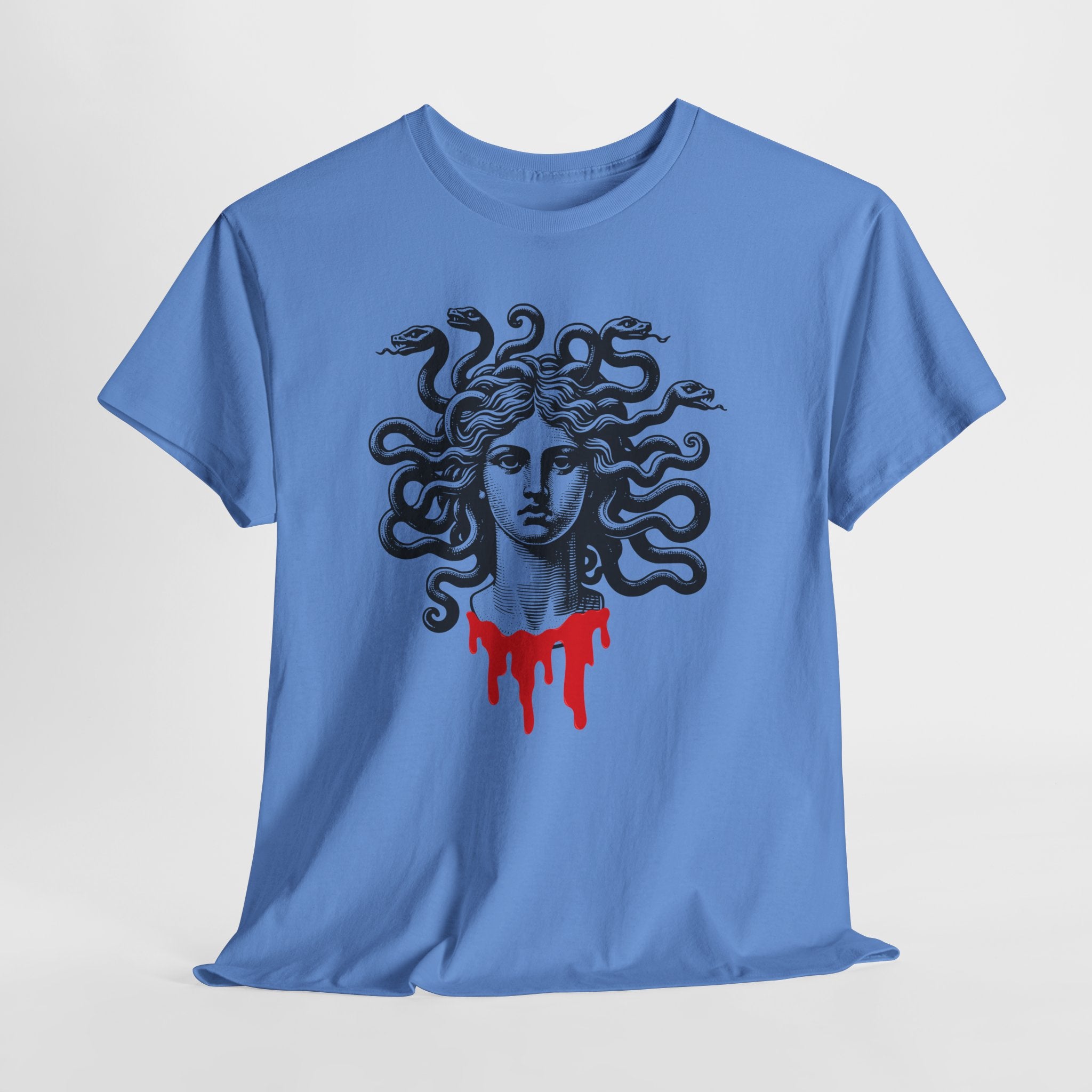 Medusa Graphic Unisex Heavy Cotton Tee - Horror-Inspired Art Shirt