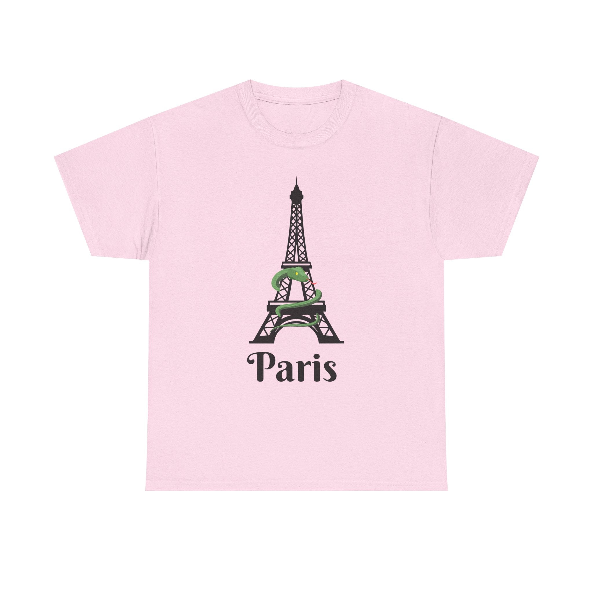 Fun and Quirky Paris Eiffel Tower Graphic Unisex Heavy Cotton Tee Shirt