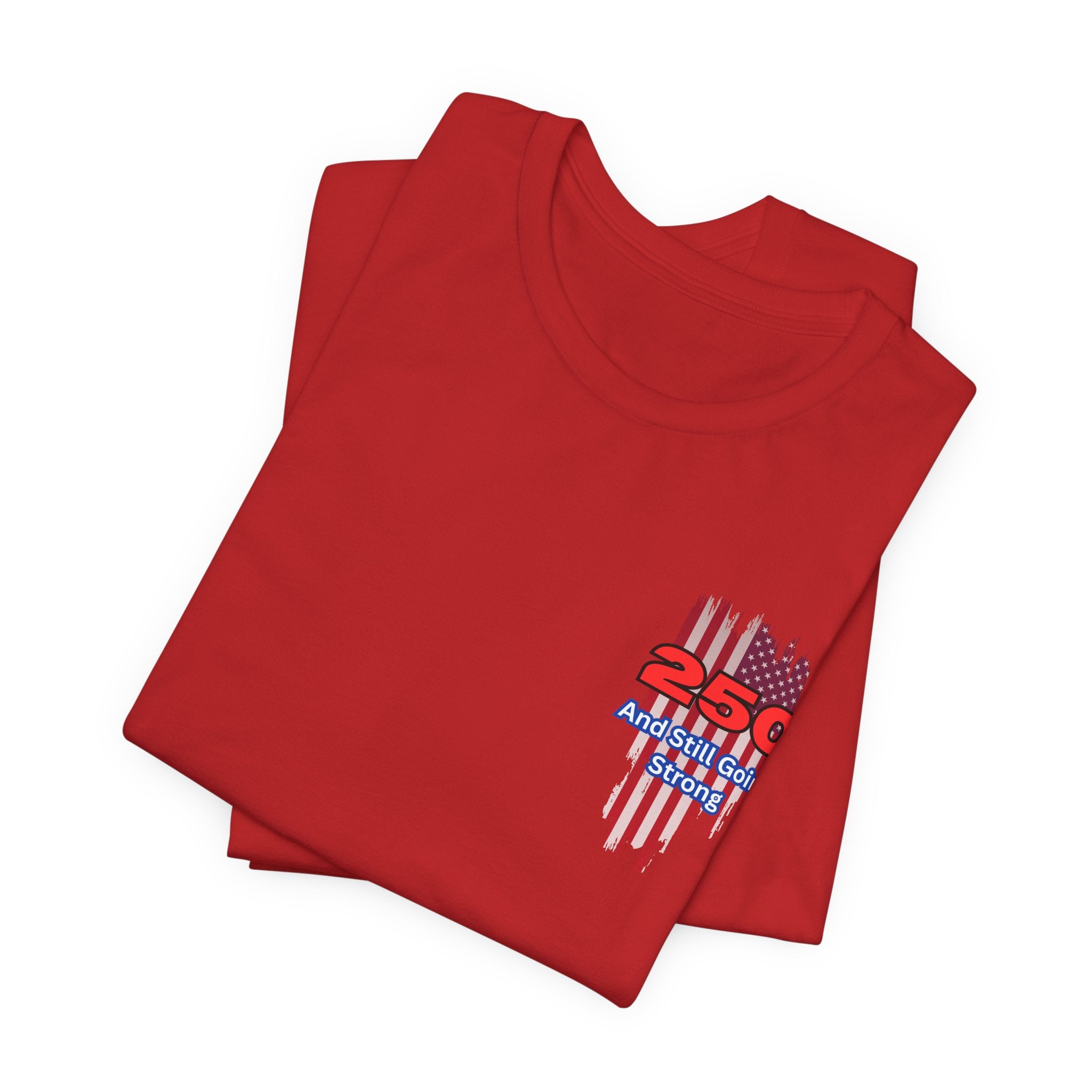 Patriotic 250th Birthday USA  Short Sleeve Tee -Stars & Stripes, Unisex Tee for Celebrations, American Pride, Holiday Tee, Gift Idea
