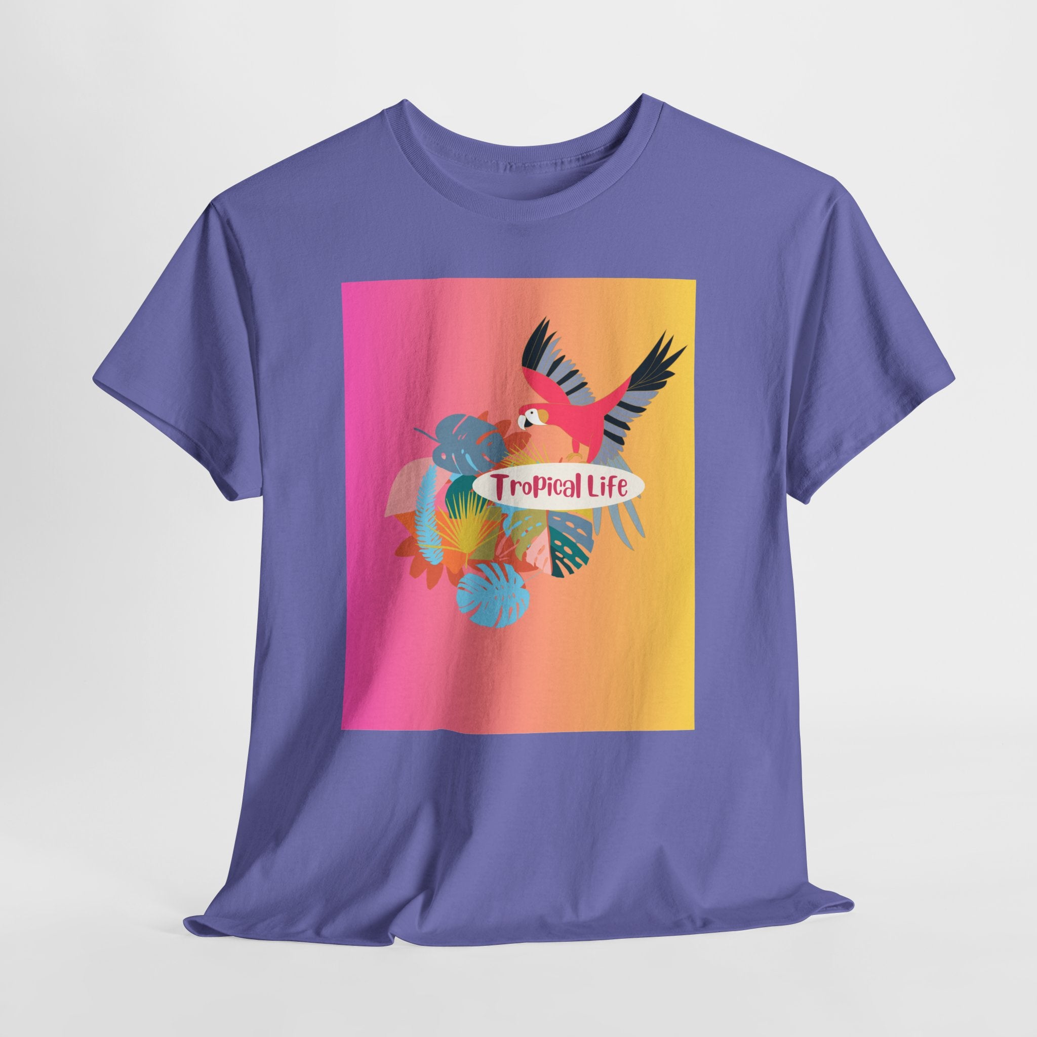 Bring On that Vibrant Tropical Life Unisex Heavy Cotton Tee