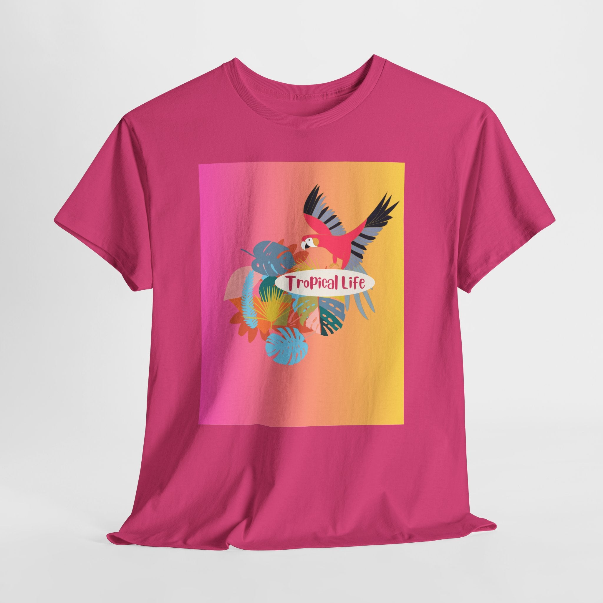 Bring On that Vibrant Tropical Life Unisex Heavy Cotton Tee