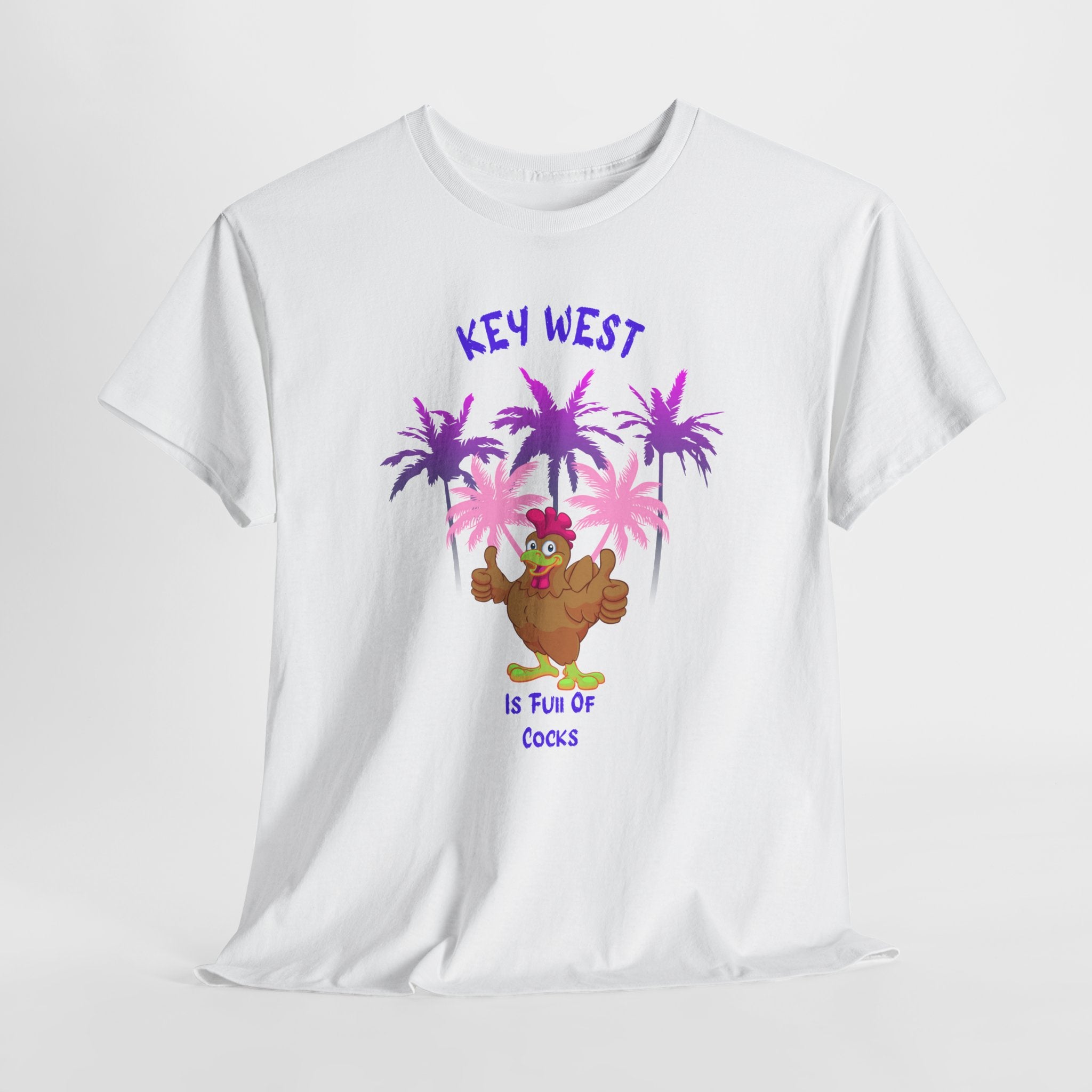Key West Fun "Lots of Cocks" Unisex Heavy Cotton Tee,  Double Entendre