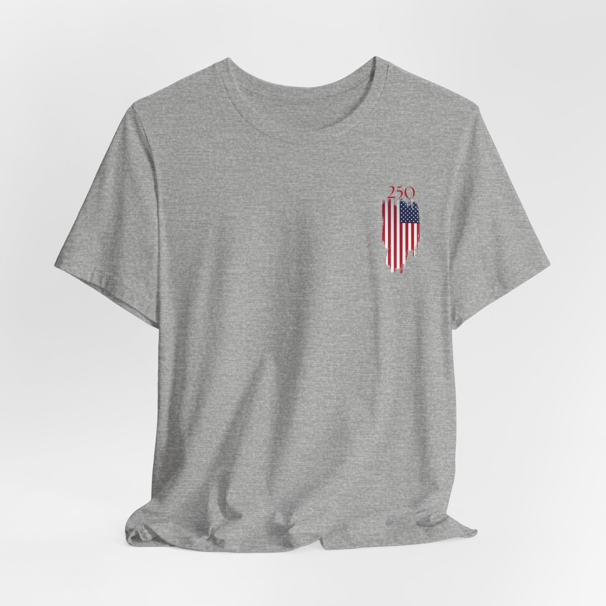 Patriotic 250th Birthday of USA Graphic Tee for Everyday Wear, USA Flag Shirt, Unisex Casual T-Shirt, Summer Style, Ideal for July 4th Celebrations