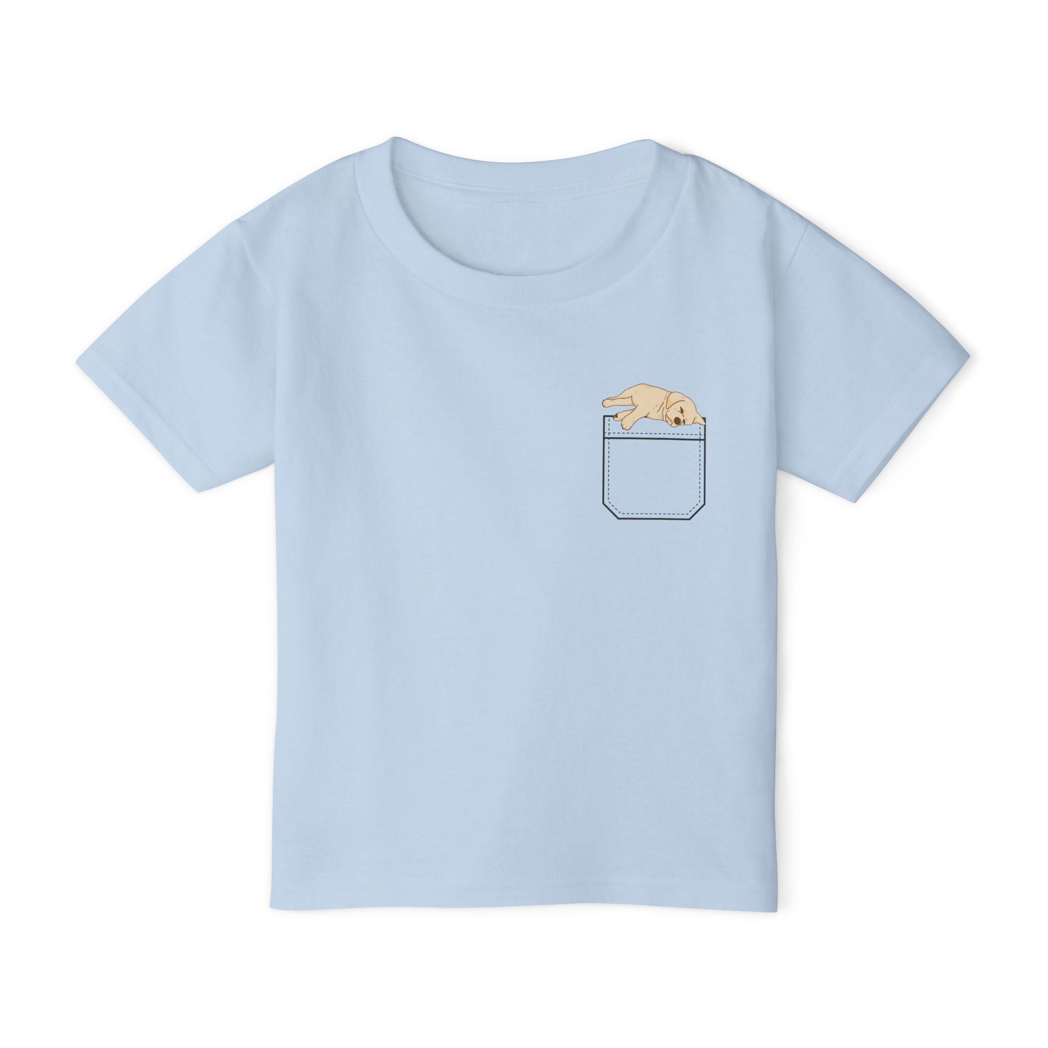 Cute Pocket Pets (Dog) Toddler Unisex heavy Cotton T-shirt.  The Shirt Does Not Have a Pocket.  The Pocket is part of the Design