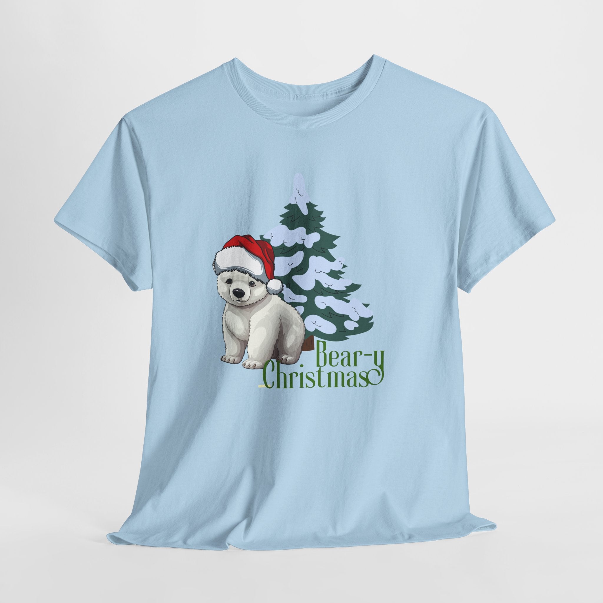 Festive Merry Bear-y Christmas Unisex Heavy Cotton Tee, LGBTQIA+ Community Fun