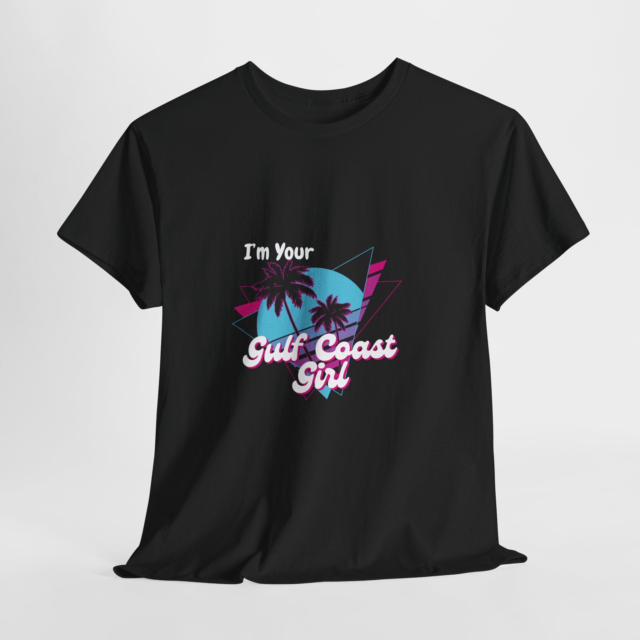 Declare to everyone that You Are (His/Her) Gulf Coast Girl  Retro 80's style unisex Tee shirt