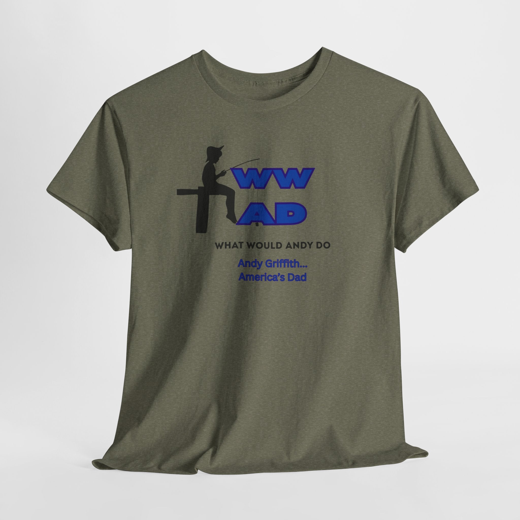 Nostalgic WWAD What Would Andy Do - Andy Griffith America's Dad  Unisex Heavy Cotton T-Shirt