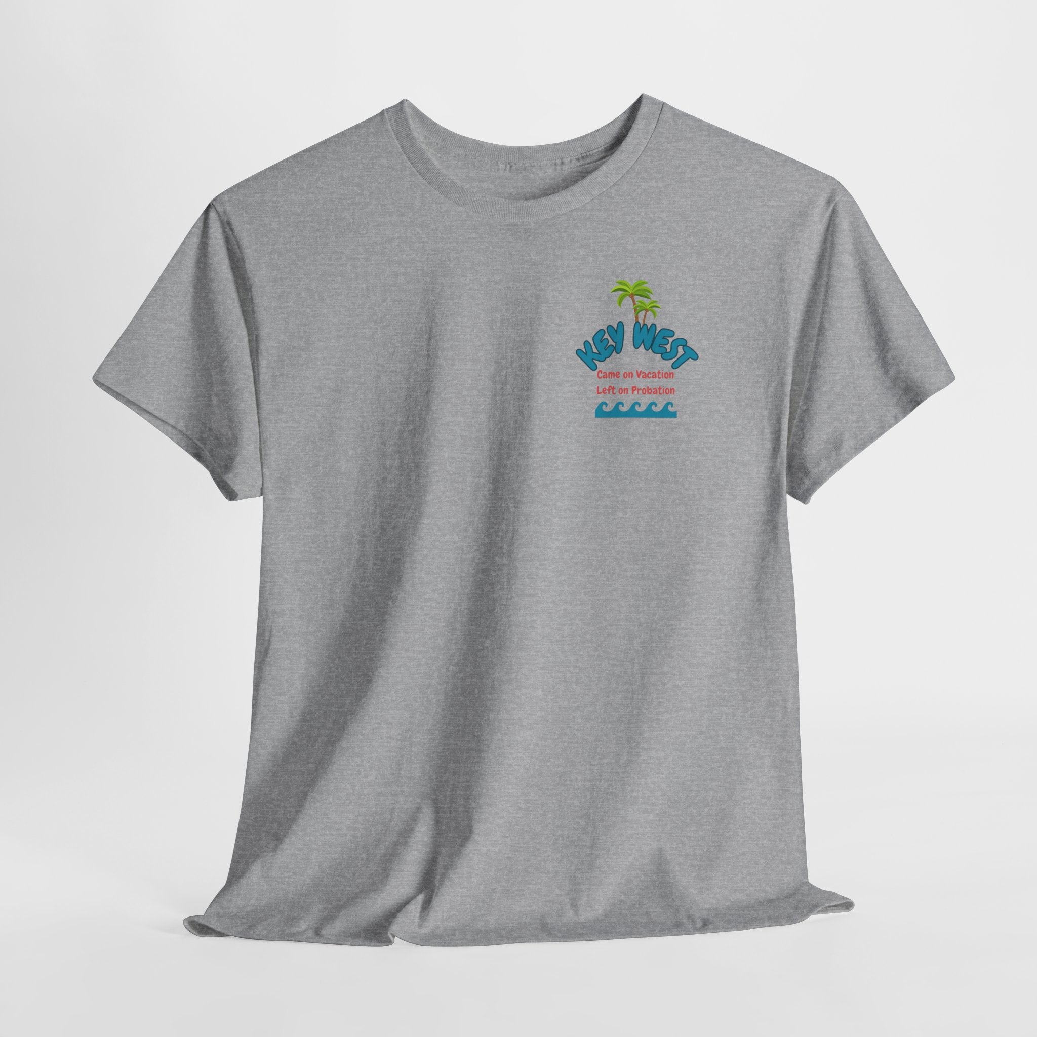 Visit Key West come back with a new reputation. Unisex Heavy Cotton Tee, Tropical Summer Shirt, Beachwear Gift, Vacation Outfit, Fun Casual Style