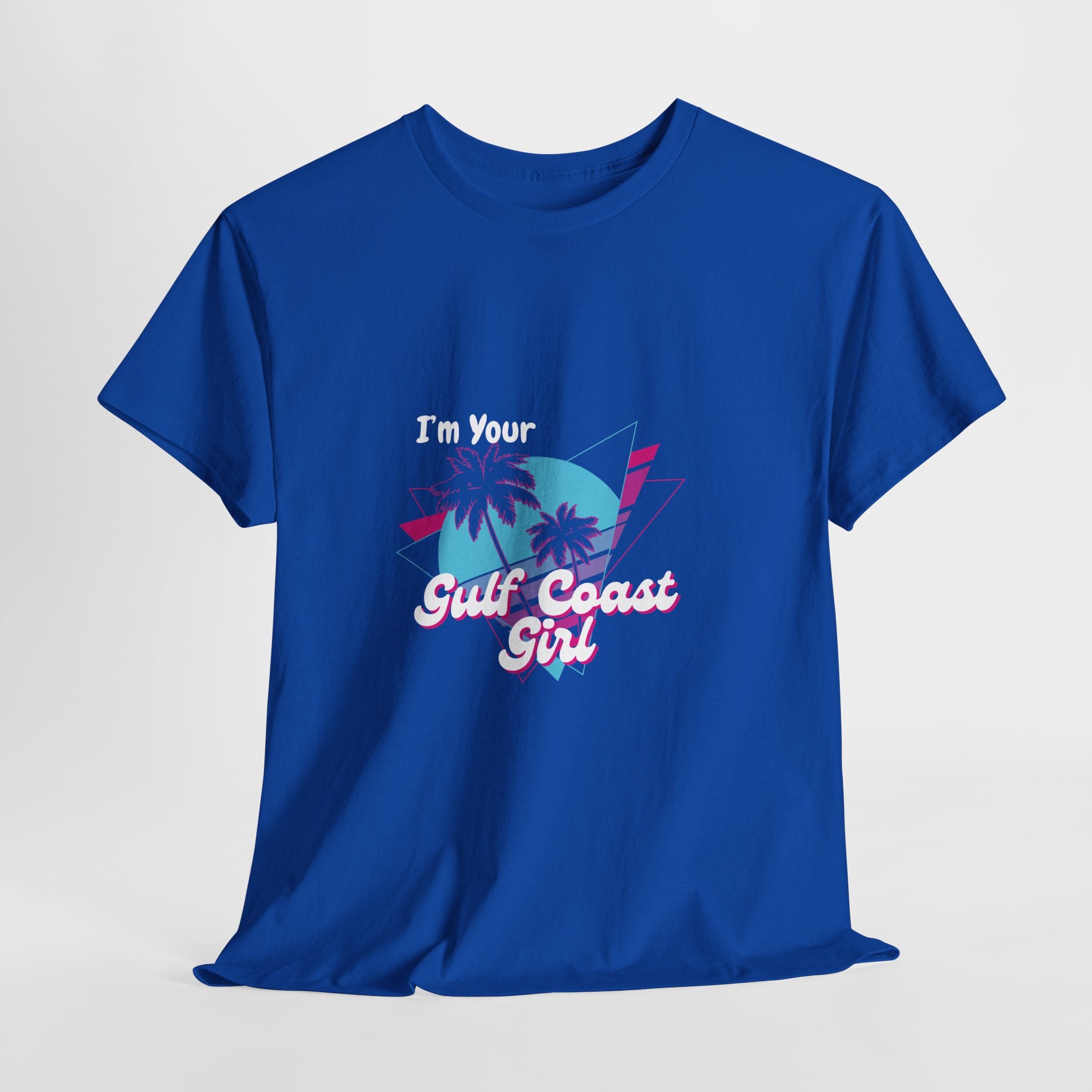 Declare to everyone that You Are (His/Her) Gulf Coast Girl  Retro 80's style unisex Tee shirt