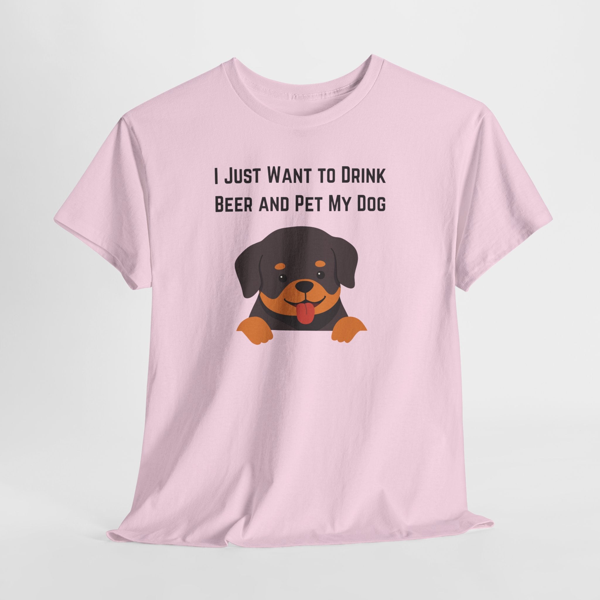 Funny Dog Lover Unisex Heavy Cotton Tee Shirt, Pet Owner Gift T-Shirt, Beer Enthusiast Top, Cute Dog Shirt, Casual Everyday Wear