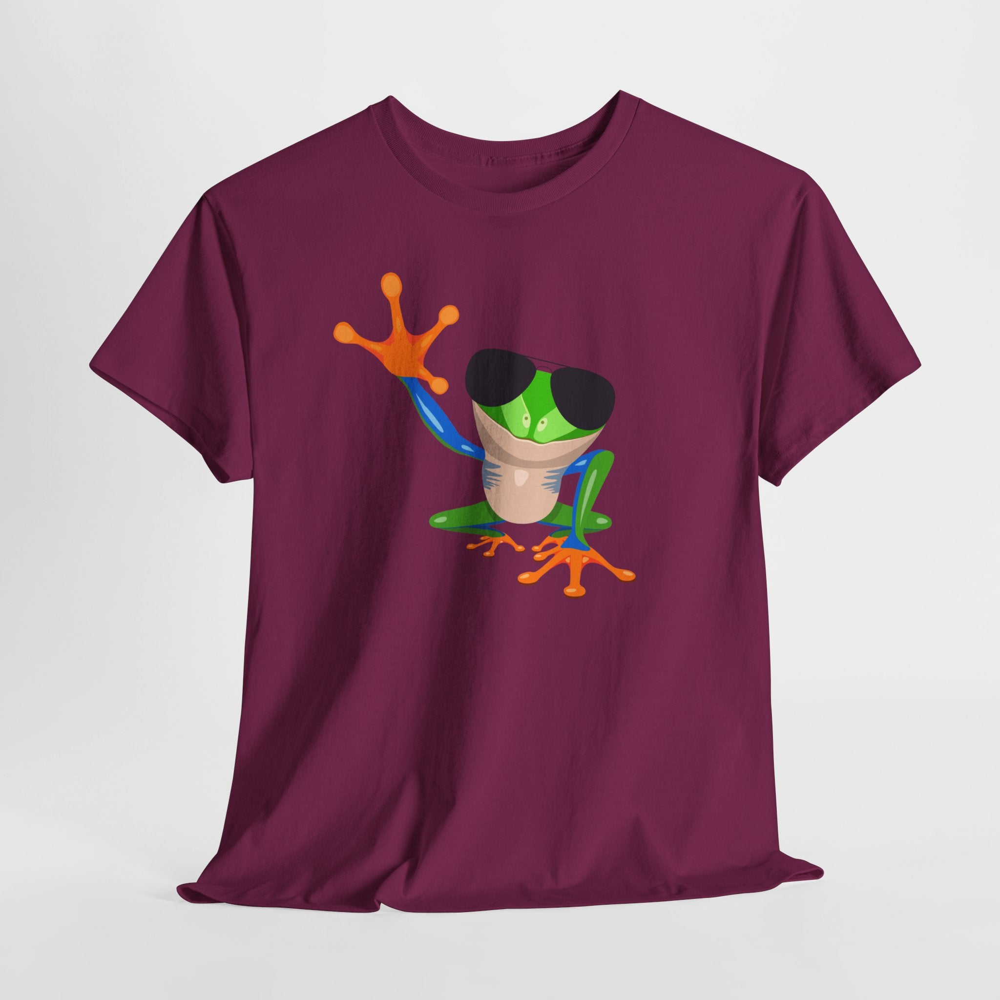 Cool Aviator Tree Frog Unisex Tee, Fun Unisex T-Shirt, Unique Gift for Nature Lovers, Casual Wear, Summer Outfit, Gift Idea for Kids