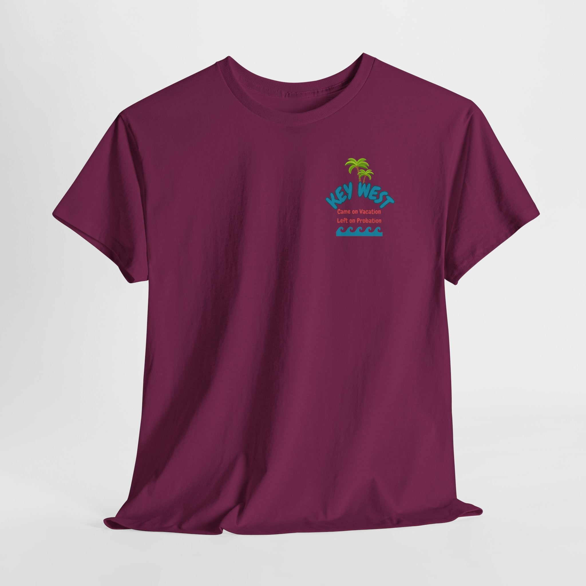 Visit Key West come back with a new reputation. Unisex Heavy Cotton Tee, Tropical Summer Shirt, Beachwear Gift, Vacation Outfit, Fun Casual Style