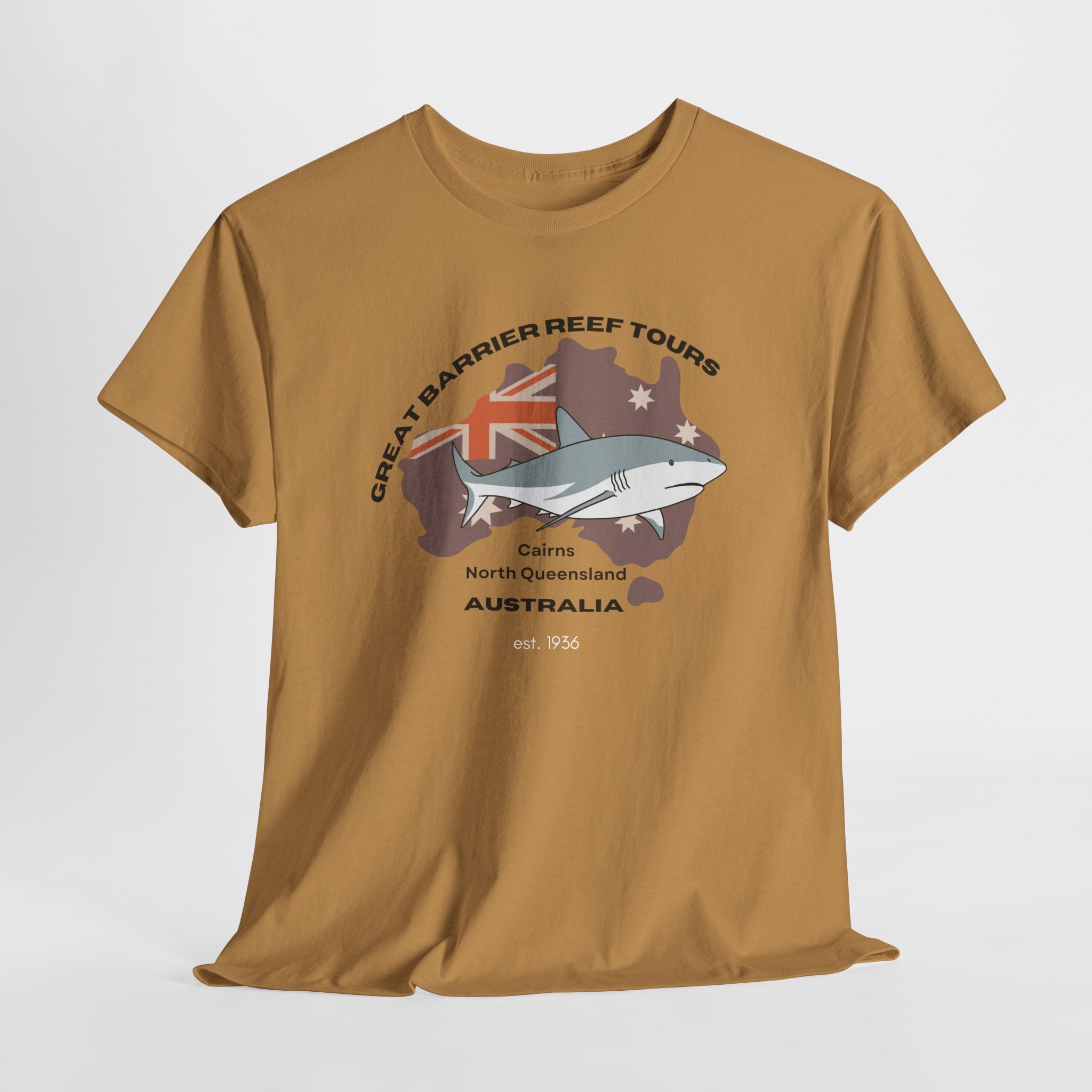 Great Barrier Reef Tours  Cairns, Australia Unisex Heavy Cotton Tee | Perfect for Beach Lovers, Gift Idea, Summer Vibes, Vacation T-Shirt, Casual Wear