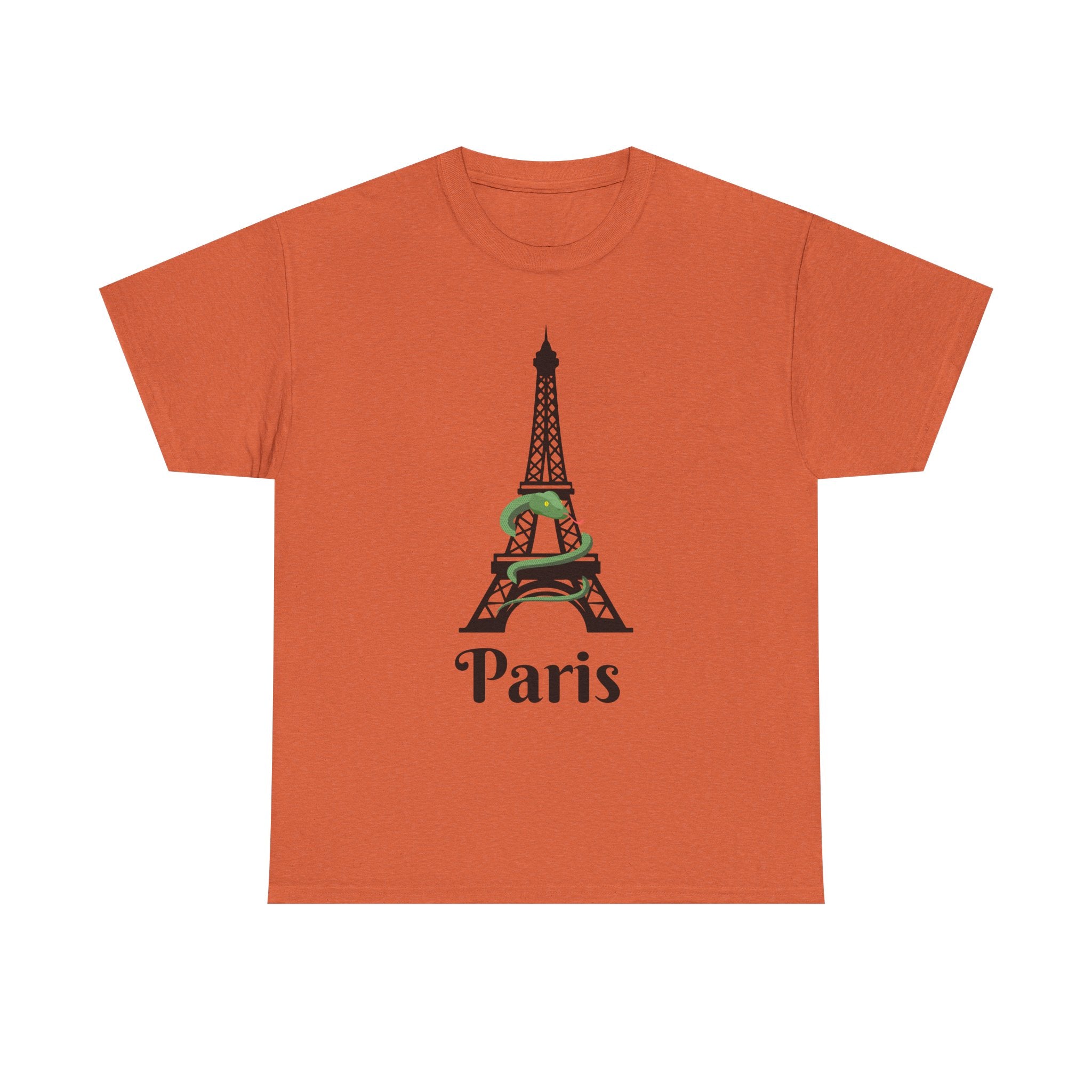 Fun and Quirky Paris Eiffel Tower Graphic Unisex Heavy Cotton Tee Shirt