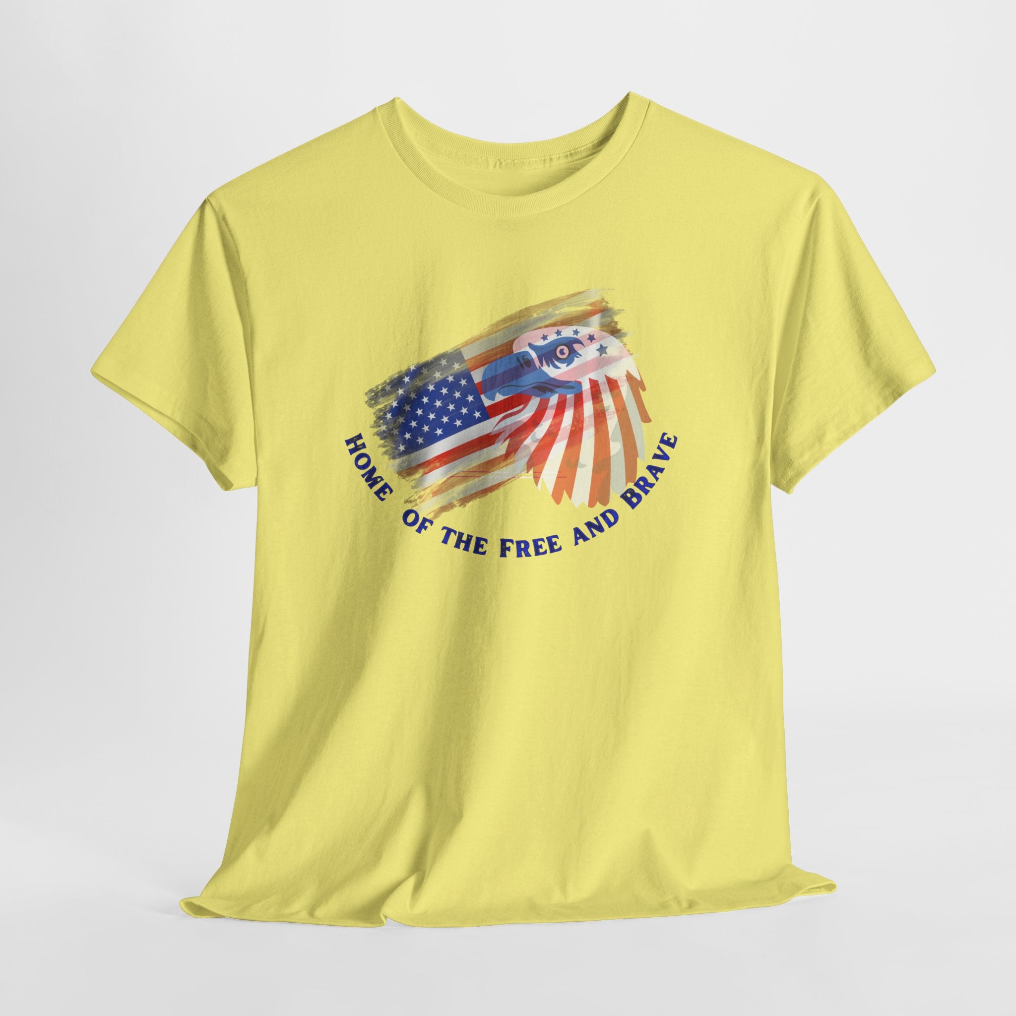 Patriotic Home of the Free and Brave Unisex T-Shirt - Home of the Free and Brave, Veterans Day Gift, Independence Day Tee, Remembrance Shirt, USA Pride Apparel
