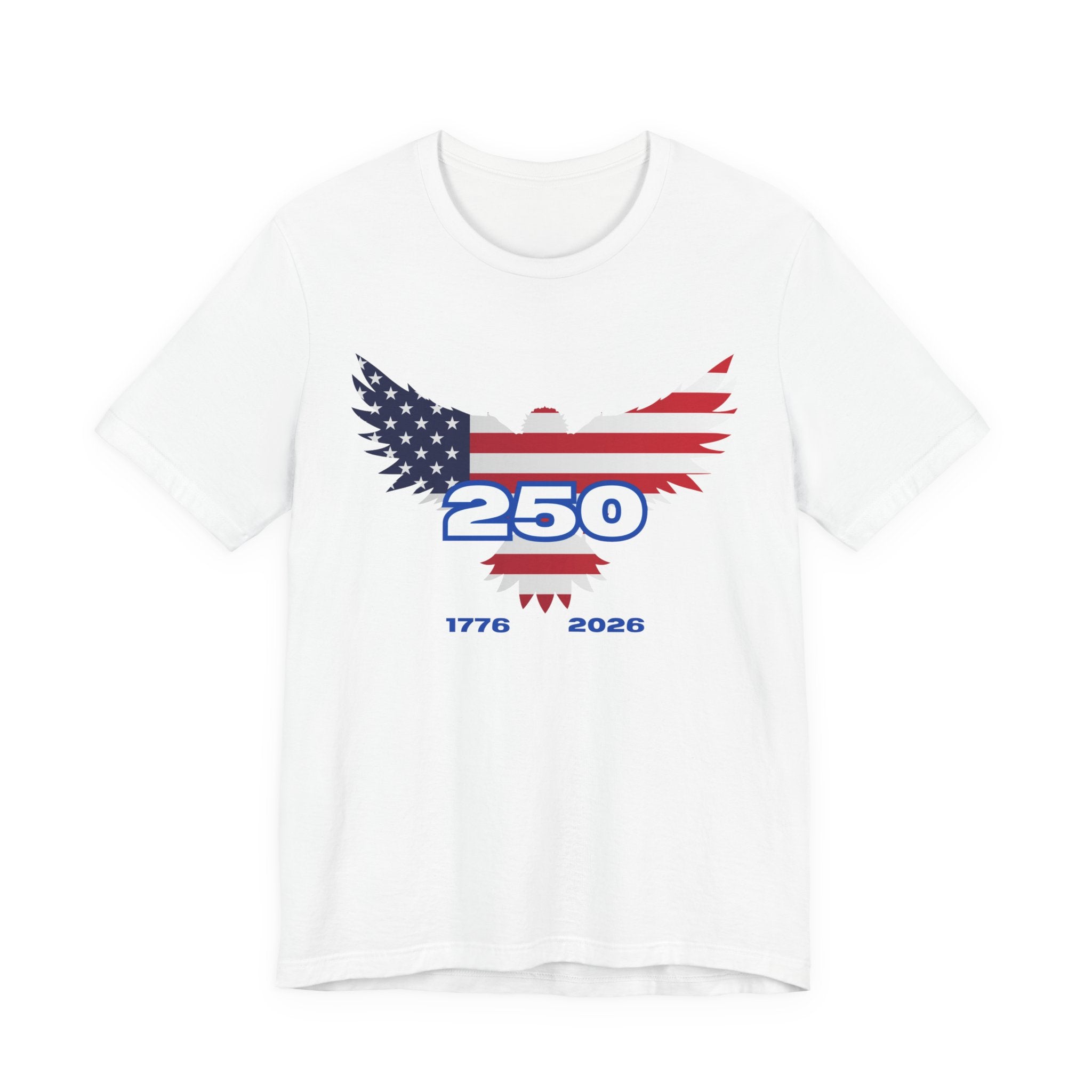 Patriotic Eagle  250th USA Birthday Graphic Tee, Unisex USA Independence Day Shirt, 250th Anniversary Apparel, American Pride T-Shirt, Fourth of July Outfit
