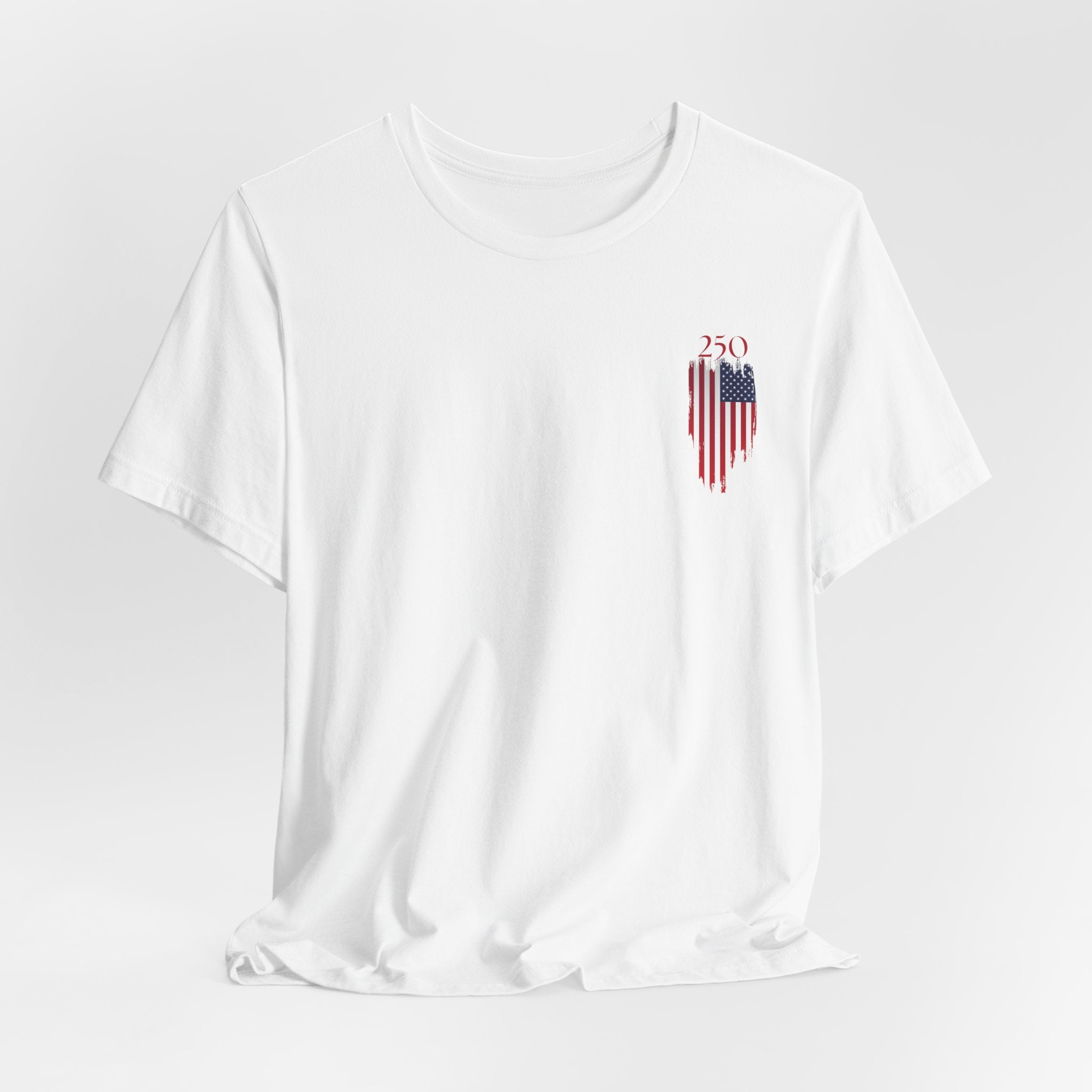 Patriotic 250th Birthday of USA Graphic Tee for Everyday Wear, USA Flag Shirt, Unisex Casual T-Shirt, Summer Style, Ideal for July 4th Celebrations