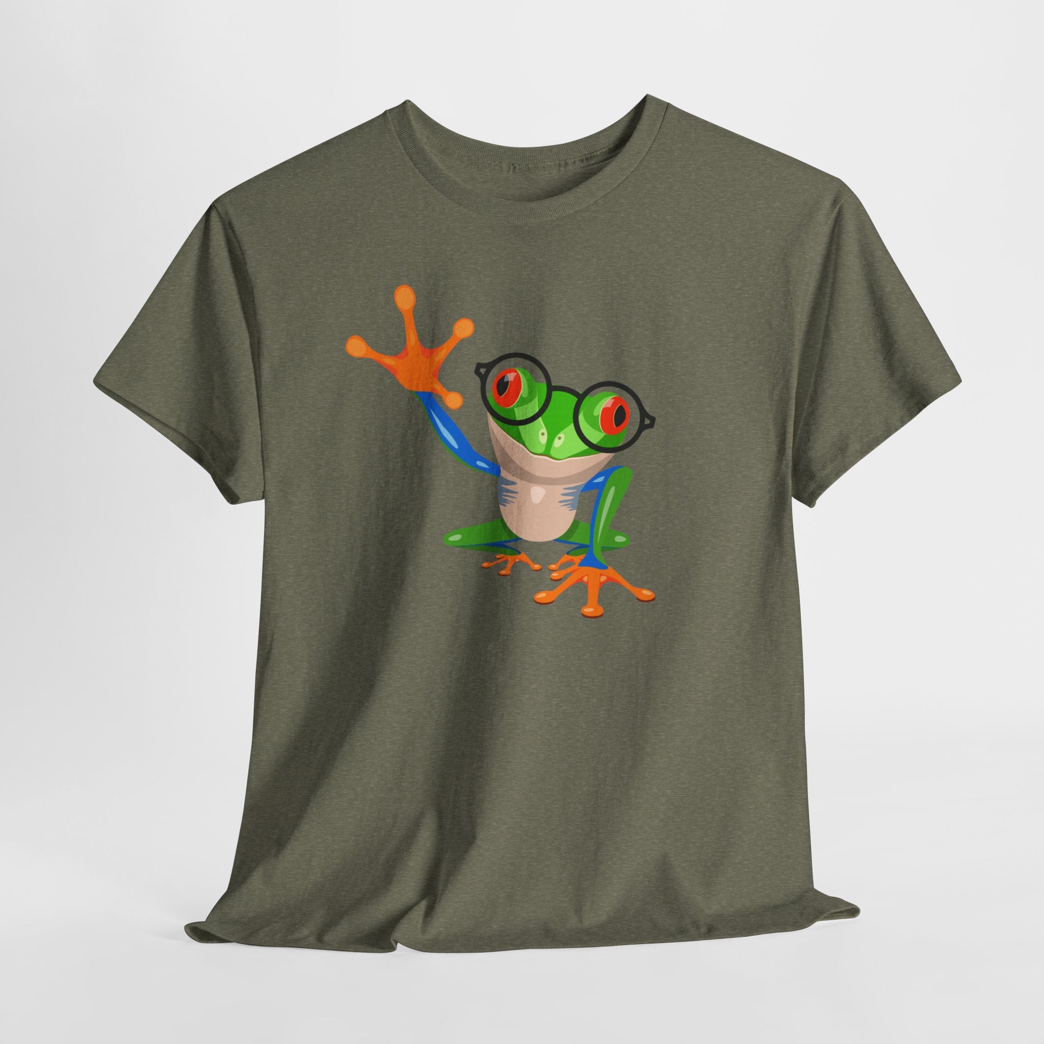 Playful Wizardly Tree Frog Graphic Tee, Unisex Casual Shirt, Funny T-Shirt, Nature Lover Gift, Eco-Friendly Fashion, Animal Lover Apparel