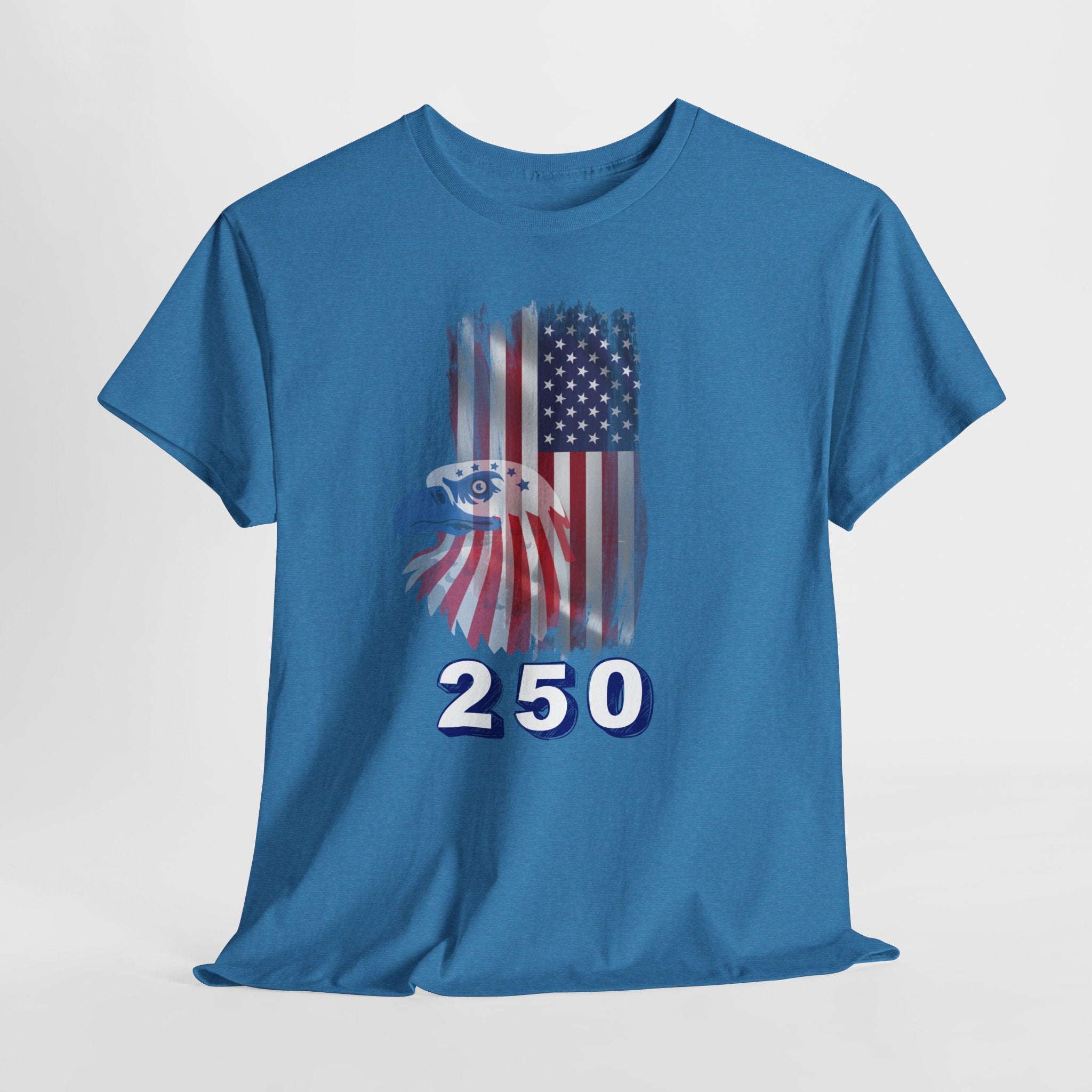 Celebrate the 250th Birthday with Patriotic Flag and Eagle Tee, Unisex T-Shirt, American Flag Shirt, Fourth of July Gift, Freedom Apparel, USA Pride Wear, Casual Summer Top