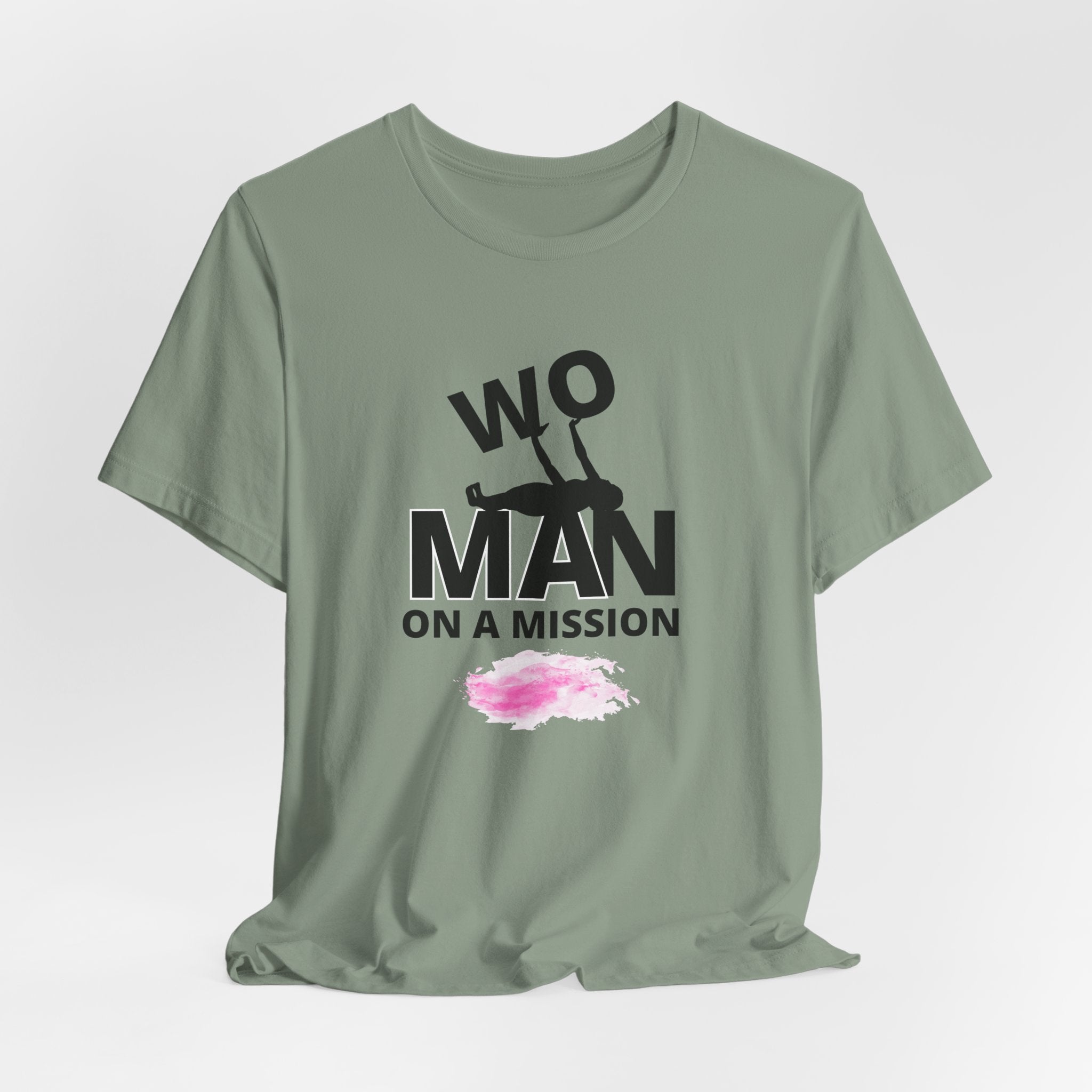 Declare to all that YOU are a WOman on a  Mission Unisex Heavy Cotton Tee, Motivational T-Shirt, Positive Quote Top, Gift for Her, Casual Wear