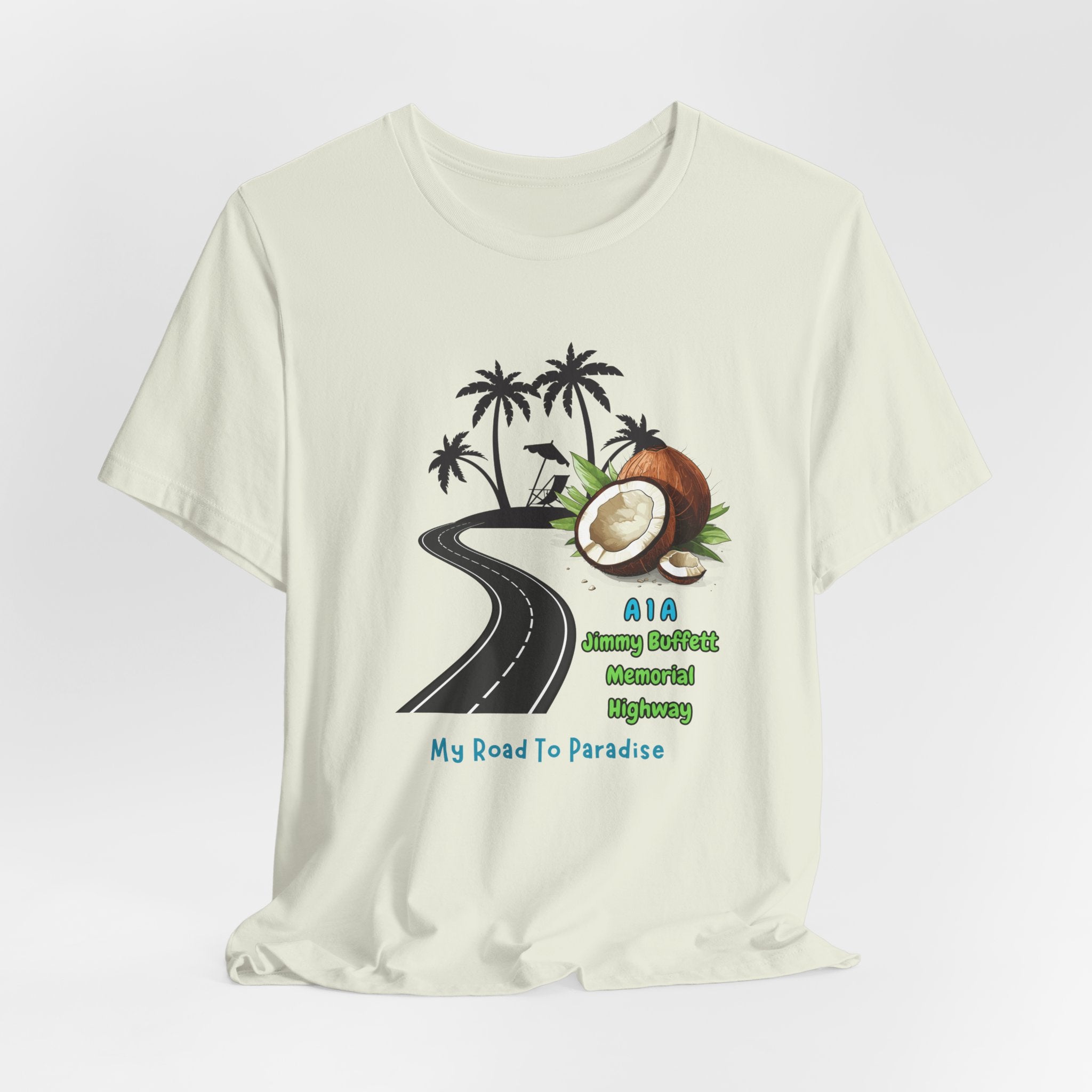 Jimmy Buffett Memorial Highway Road Trip to Paradise Unisex Tee, Summer Vibe Shirt, Gift for Beach Lovers, Casual Travel Top, My Road To Paradise Apparel