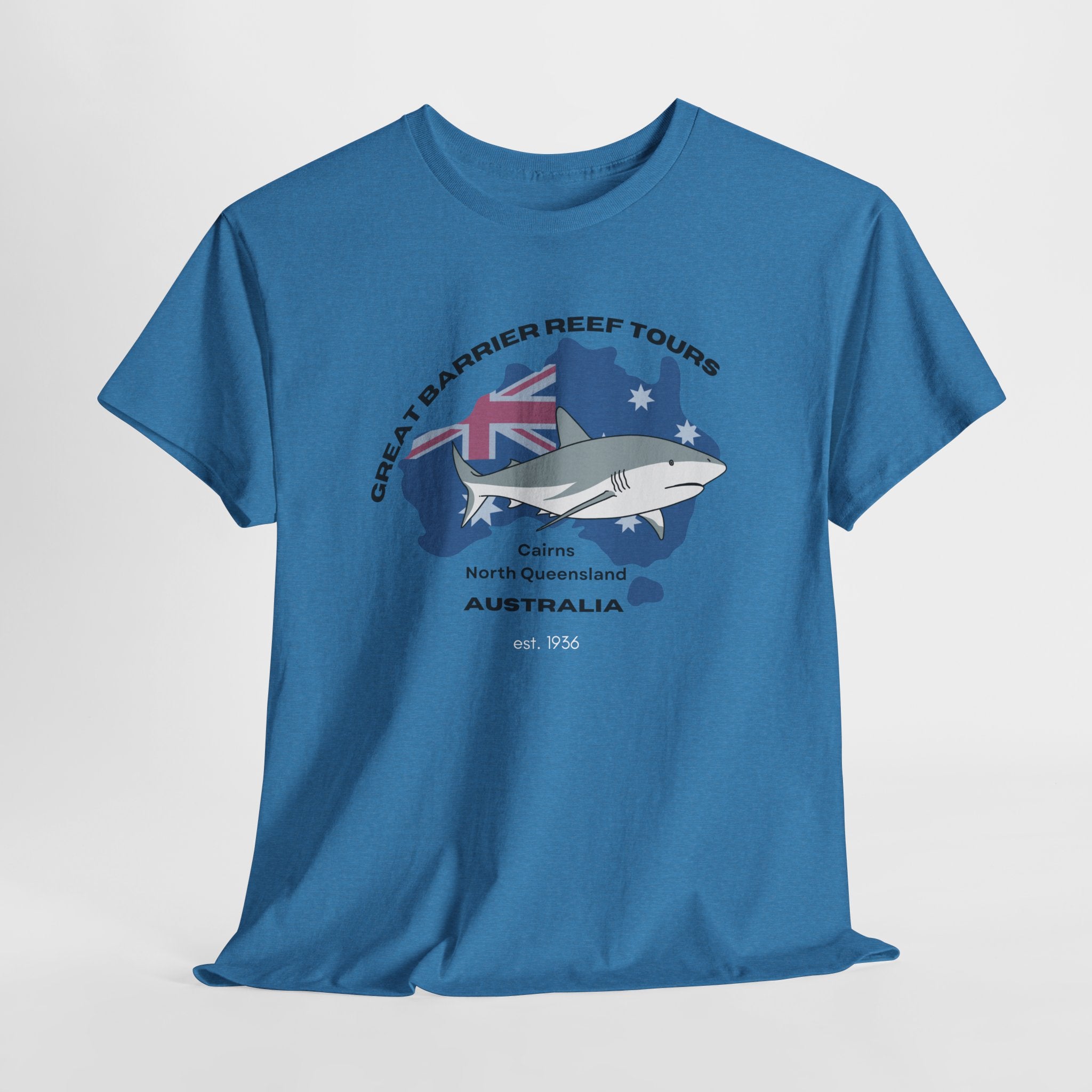 Great Barrier Reef Tours  Cairns, Australia Unisex Heavy Cotton Tee | Perfect for Beach Lovers, Gift Idea, Summer Vibes, Vacation T-Shirt, Casual Wear