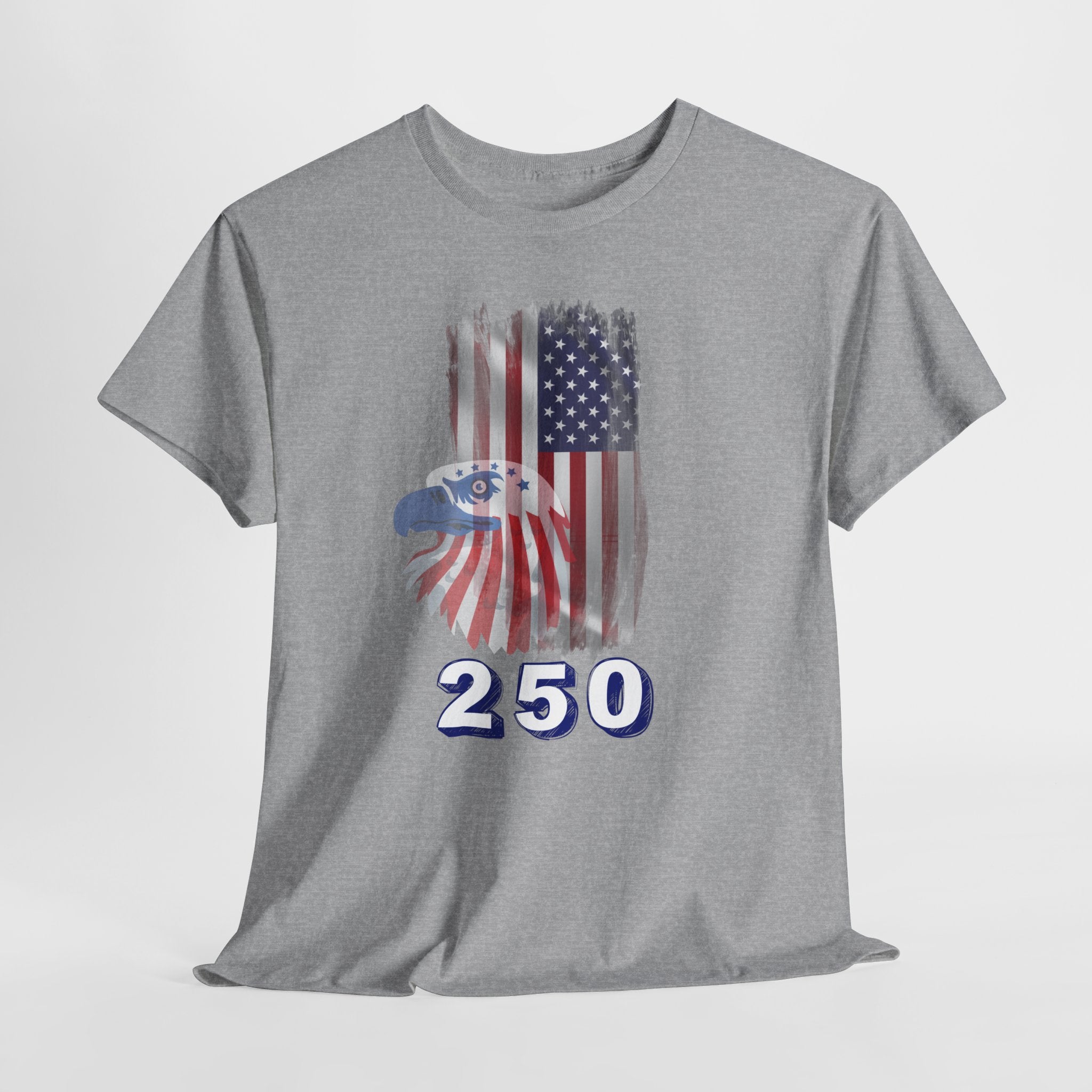 Celebrate the 250th Birthday with Patriotic Flag and Eagle Tee, Unisex T-Shirt, American Flag Shirt, Fourth of July Gift, Freedom Apparel, USA Pride Wear, Casual Summer Top