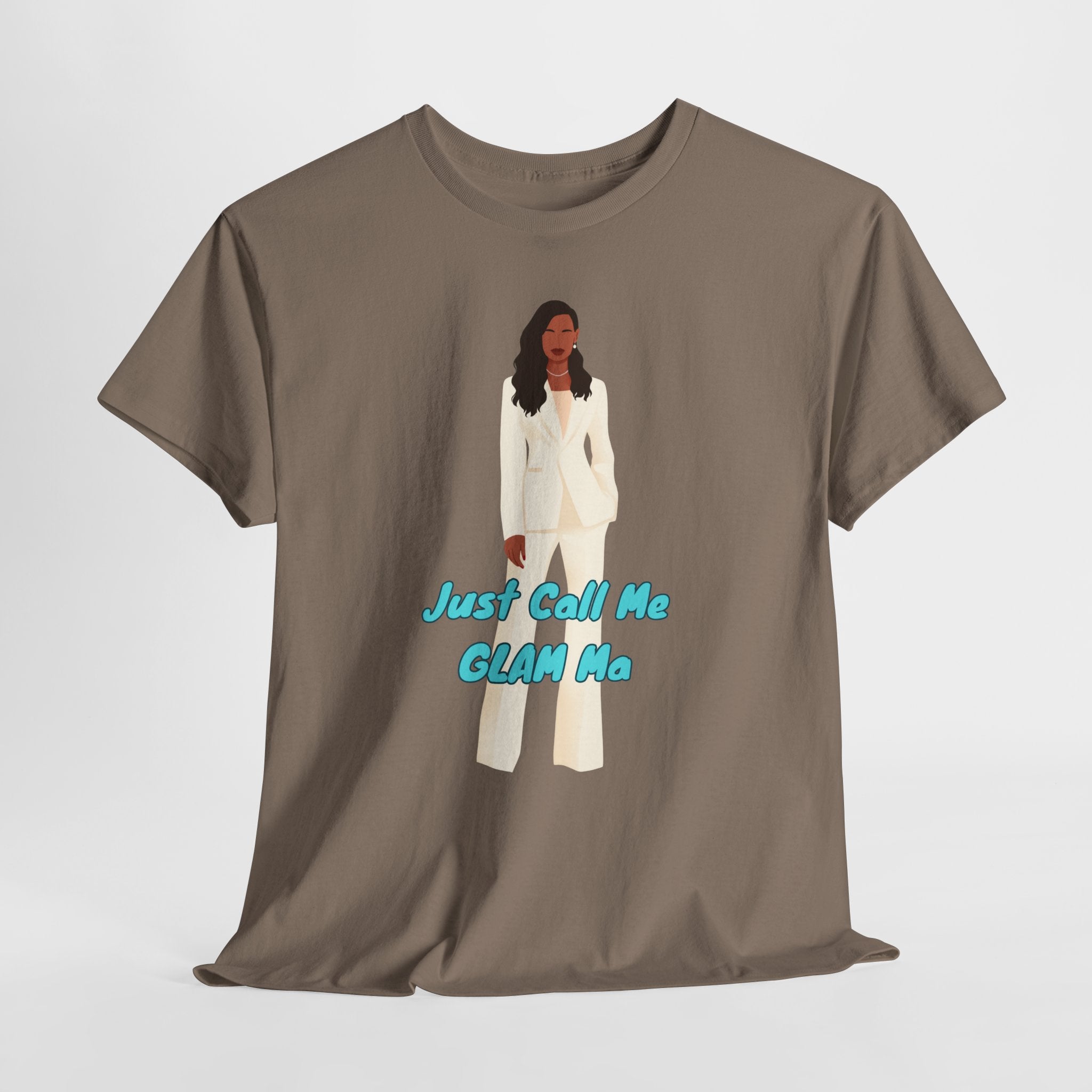 Fun Just Call Me Glam Ma Statement Unisex Heavy Cotton Tee - Shirt   Perfect for Fashion Lovers, Trendy Casual Wear, Gift for Her, Statement Clothing, Fun Outfits