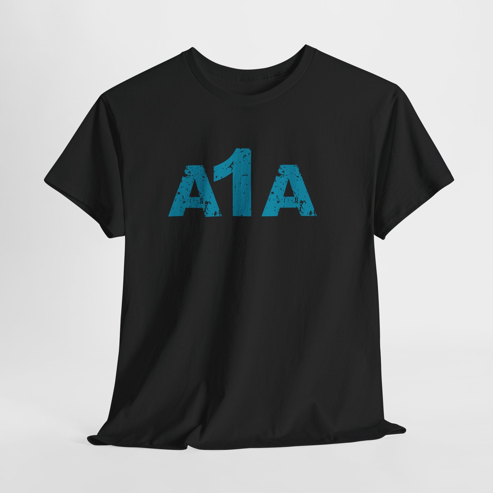Headin Down The Coast on A1A Retro Beach Unisex Heavy Cotton T‑Shirt — Vintage Florida Highway Nautical Tee