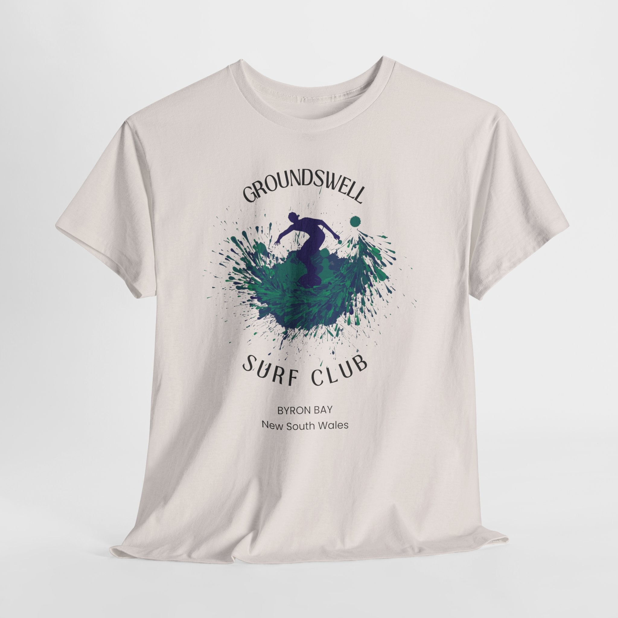 Groundswell Surf Club Byron Bay Australia unisex Tee Shirt workouts, travel, surfers paradise