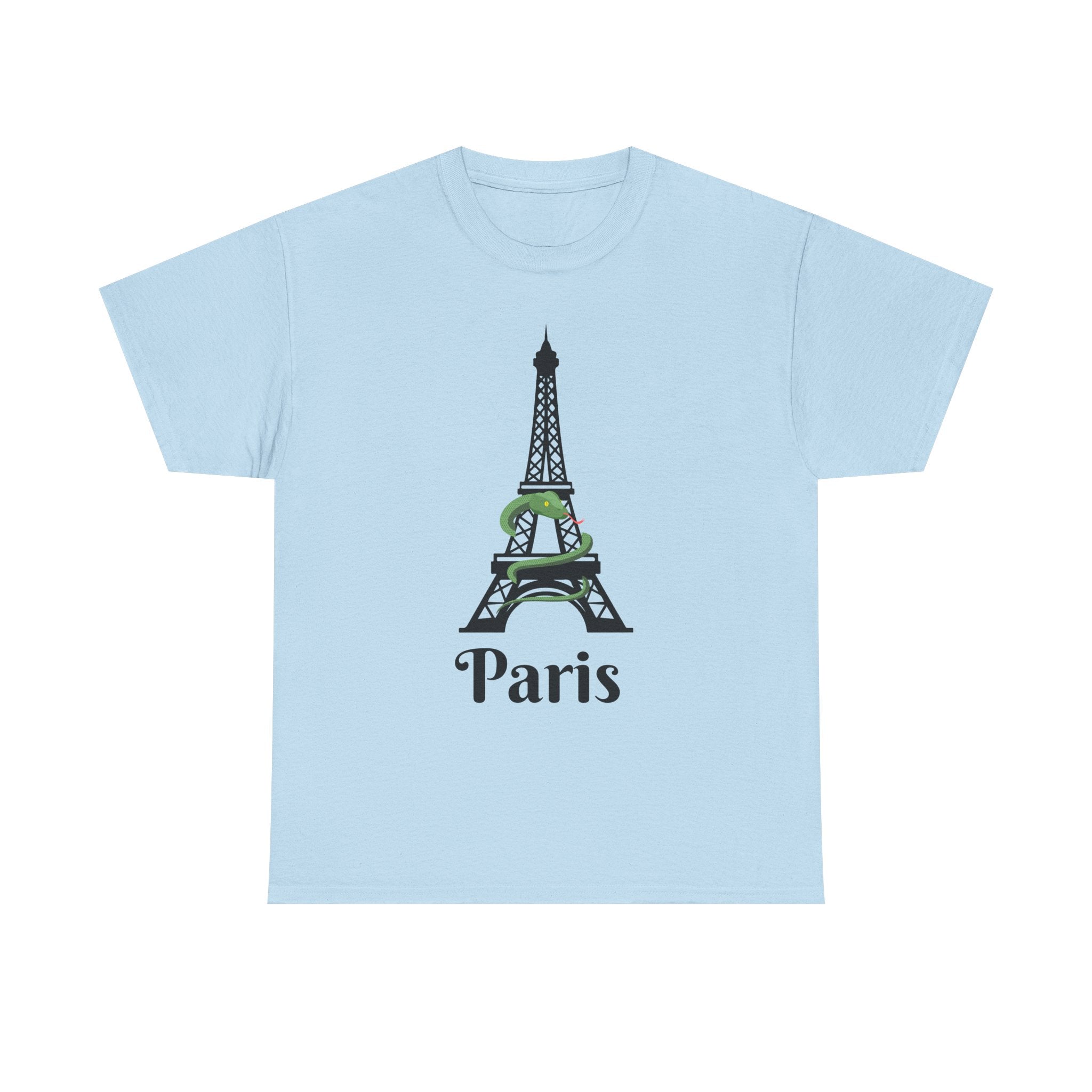 Fun and Quirky Paris Eiffel Tower Graphic Unisex Heavy Cotton Tee Shirt