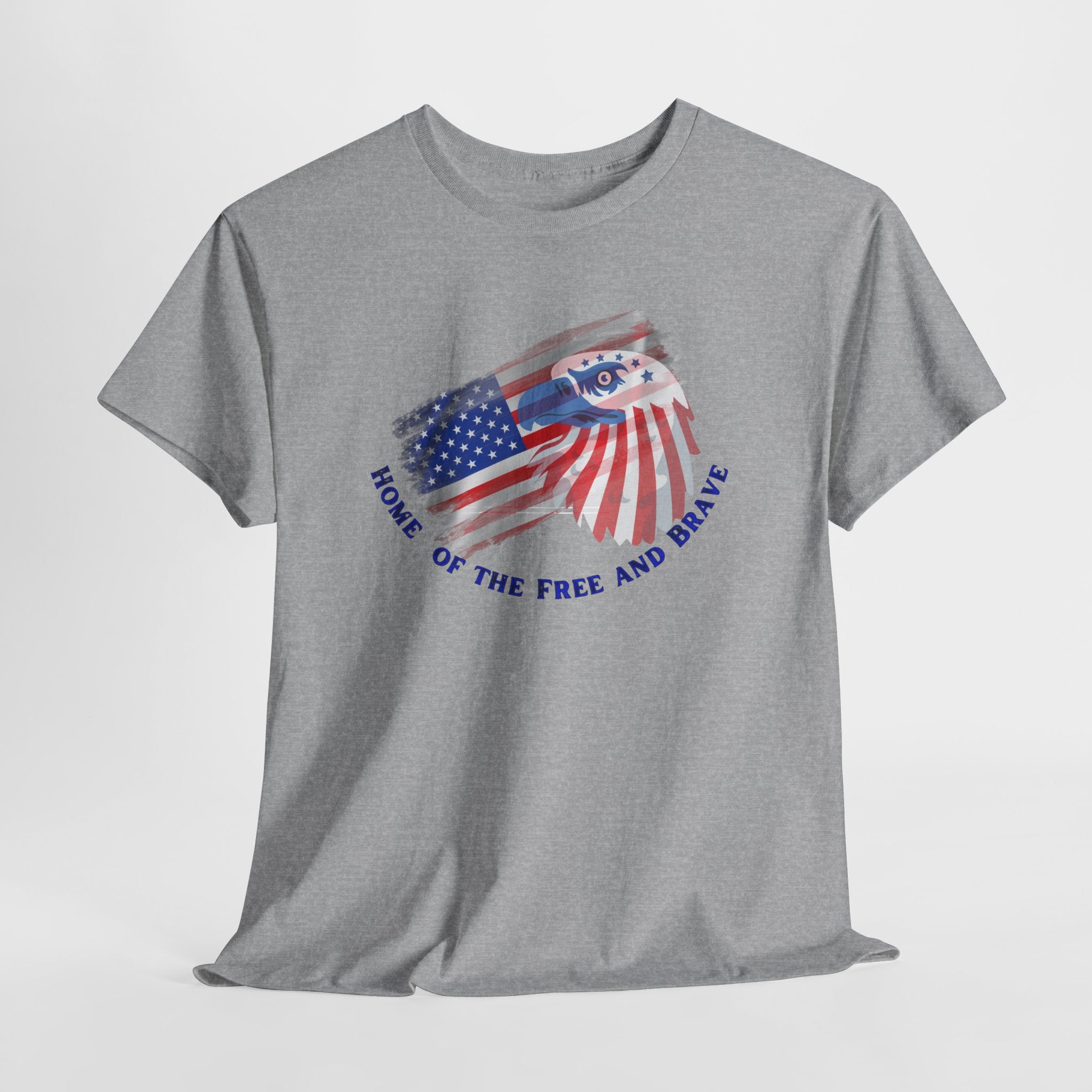 Patriotic Home of the Free and Brave Unisex T-Shirt - Home of the Free and Brave, Veterans Day Gift, Independence Day Tee, Remembrance Shirt, USA Pride Apparel