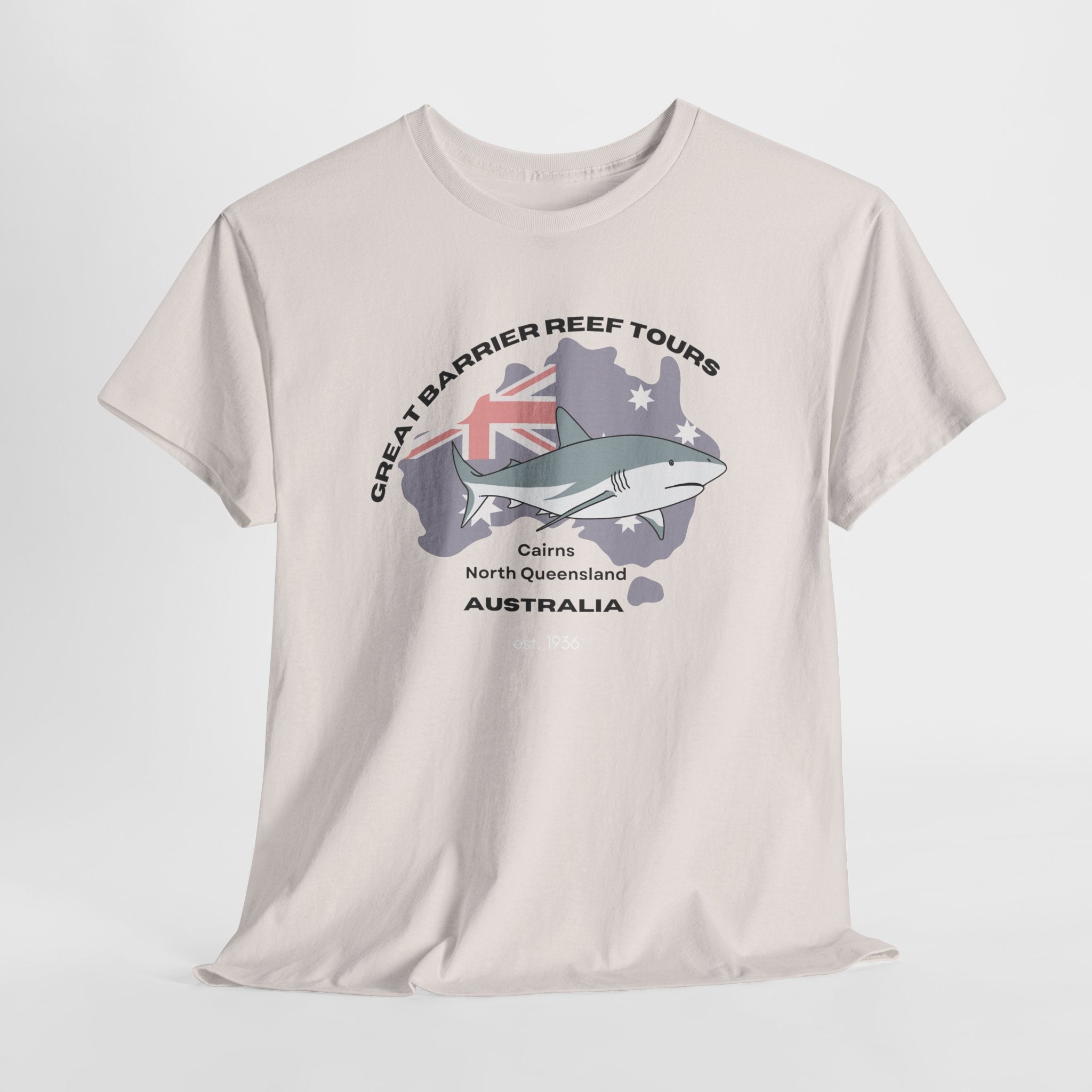 Great Barrier Reef Tours  Cairns, Australia Unisex Heavy Cotton Tee | Perfect for Beach Lovers, Gift Idea, Summer Vibes, Vacation T-Shirt, Casual Wear