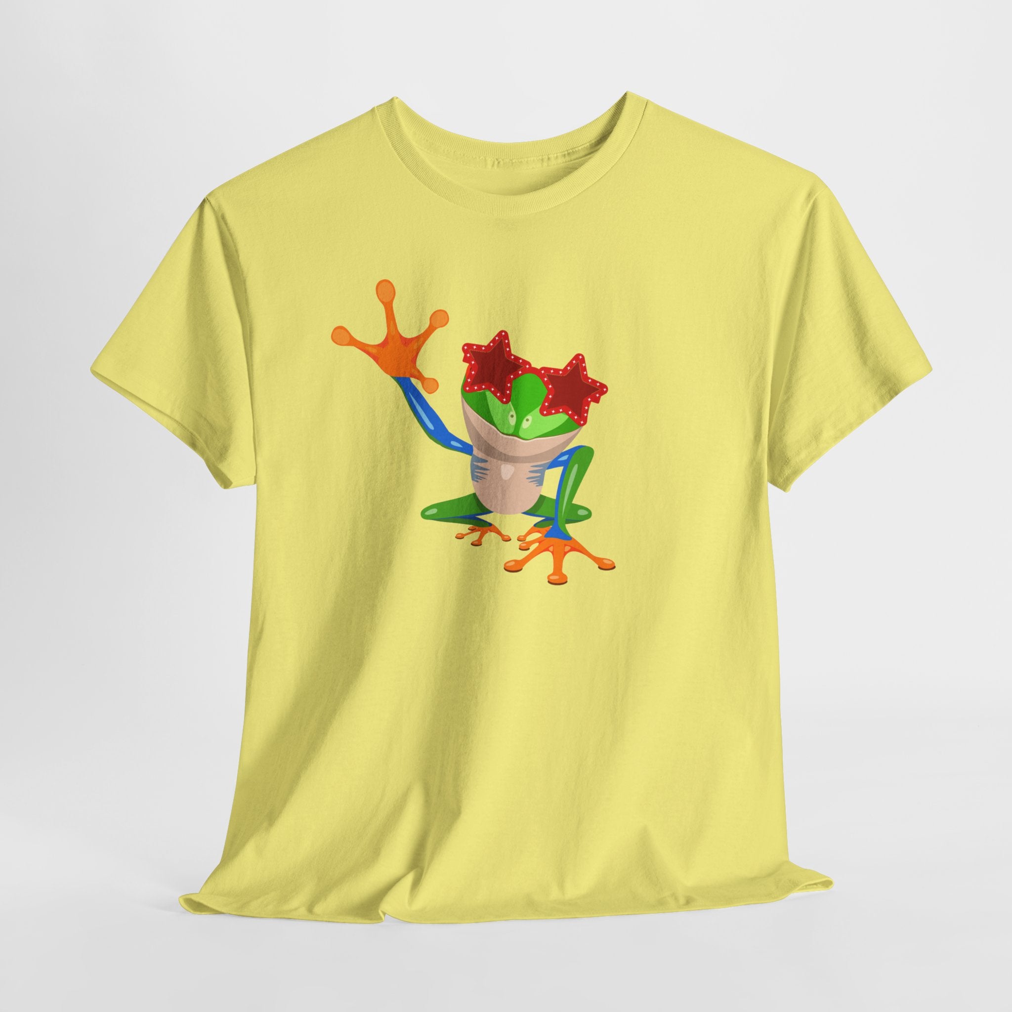 Fun Rocket Man Tree Frog Unisex Heavy Cotton Tee - Fun, Quirky Apparel for Nature Lovers, Gift for Kids and Adults, Summer Casual Wear, [...]