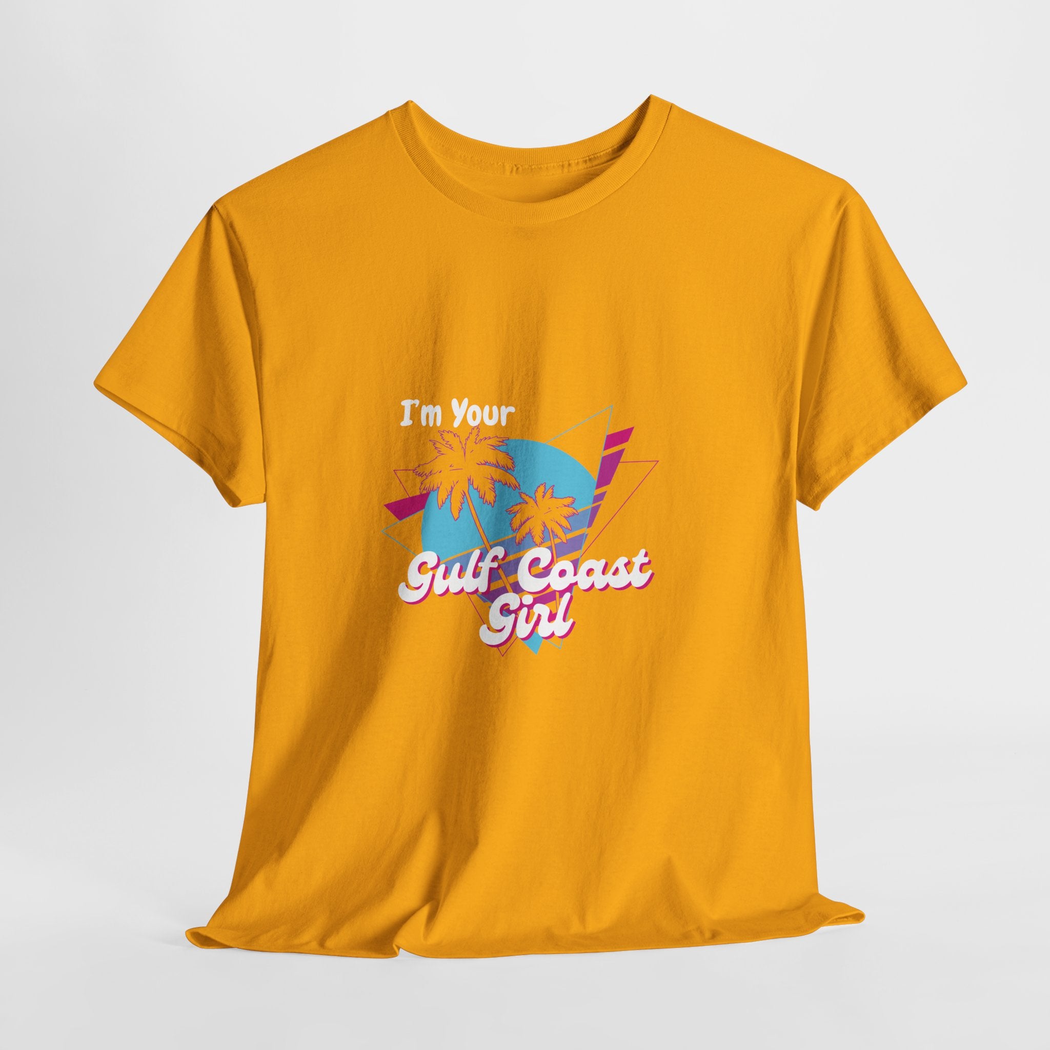 Declare to everyone that You Are (His/Her) Gulf Coast Girl  Retro 80's style unisex Tee shirt