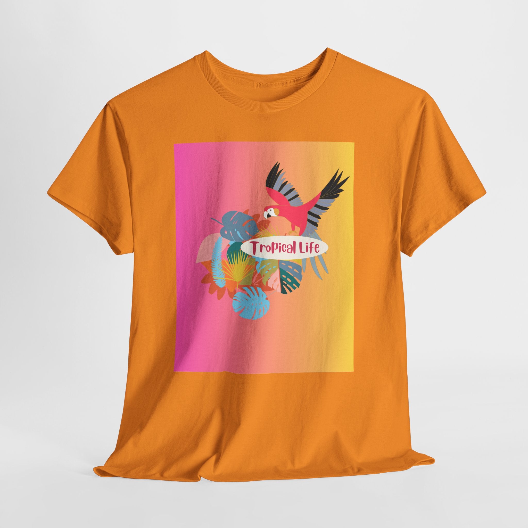 Bring On that Vibrant Tropical Life Unisex Heavy Cotton Tee