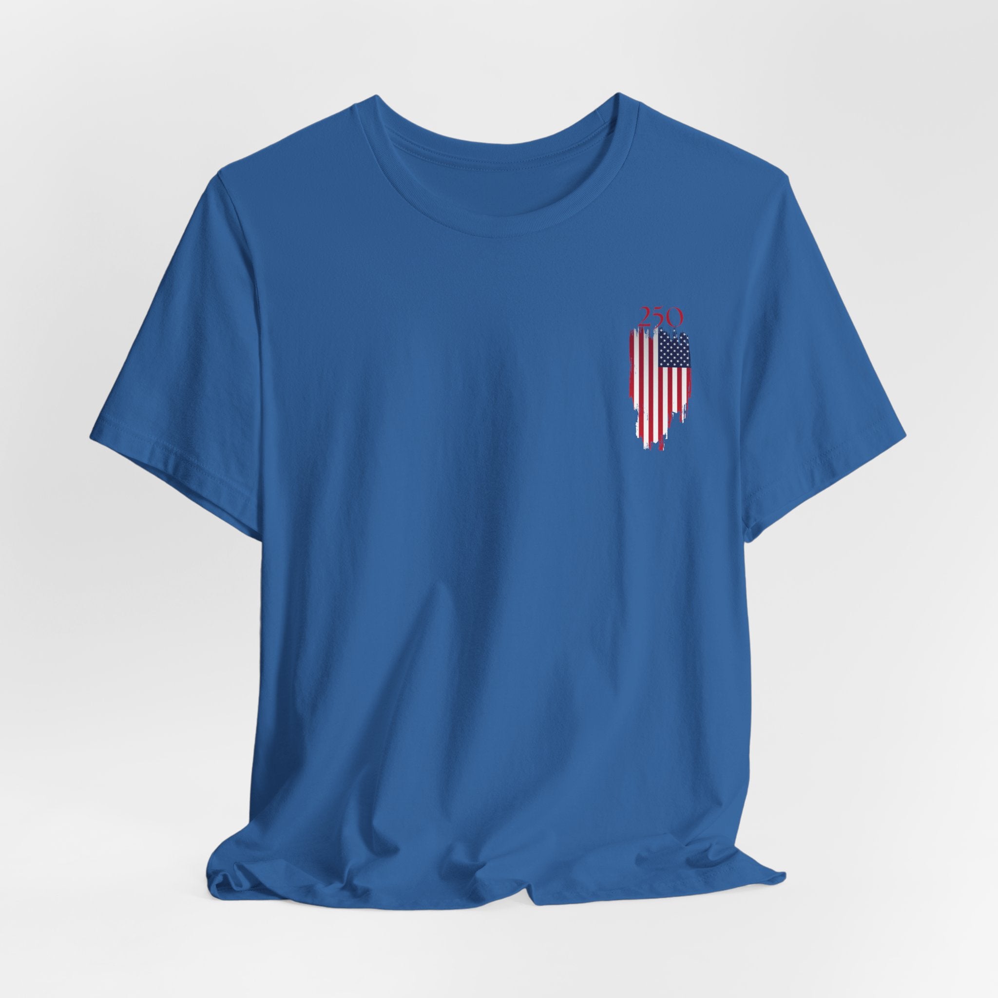 Patriotic 250th Birthday of USA Graphic Tee for Everyday Wear, USA Flag Shirt, Unisex Casual T-Shirt, Summer Style, Ideal for July 4th Celebrations