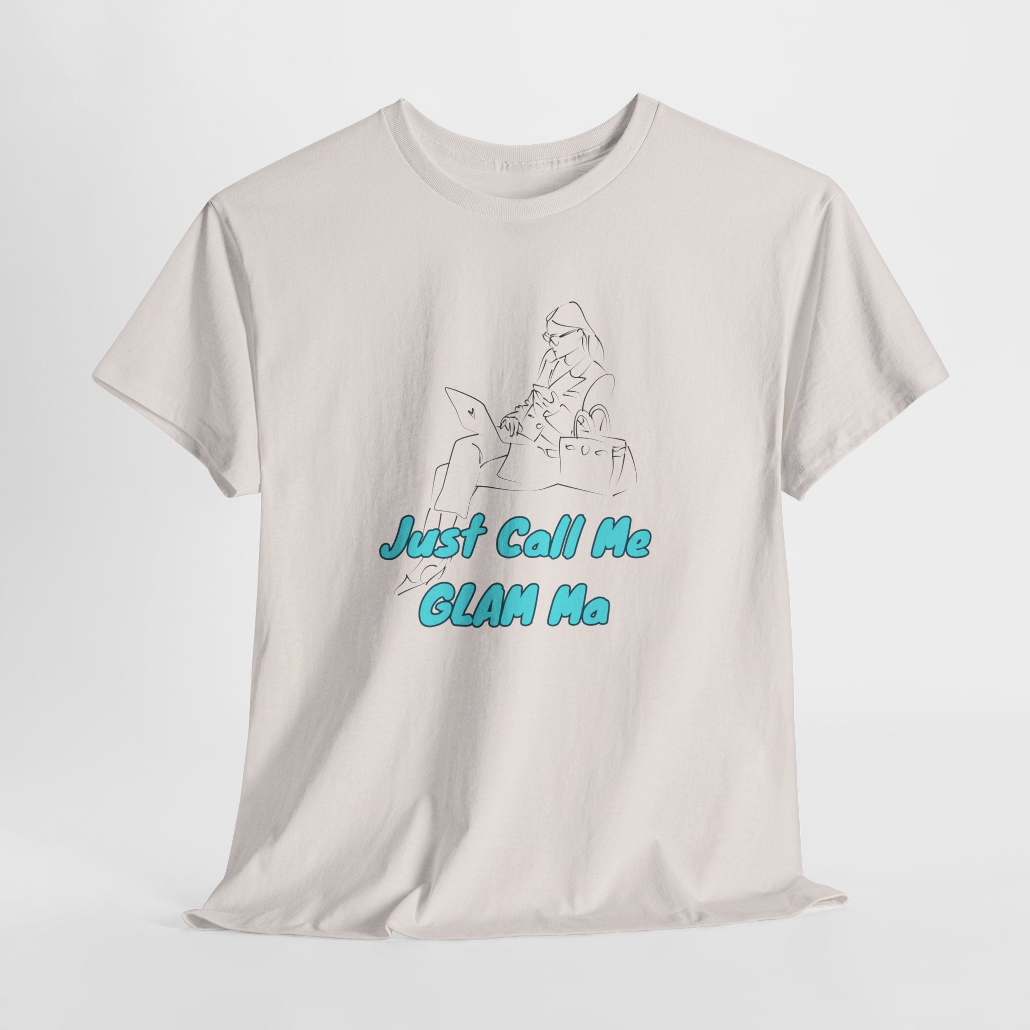 Fun Just Call Me Glam Ma Unisex Tee, Fun Graphic Cotton Shirt, Casual Wear, Gift for Friends, Summer Style, Statement Tee
