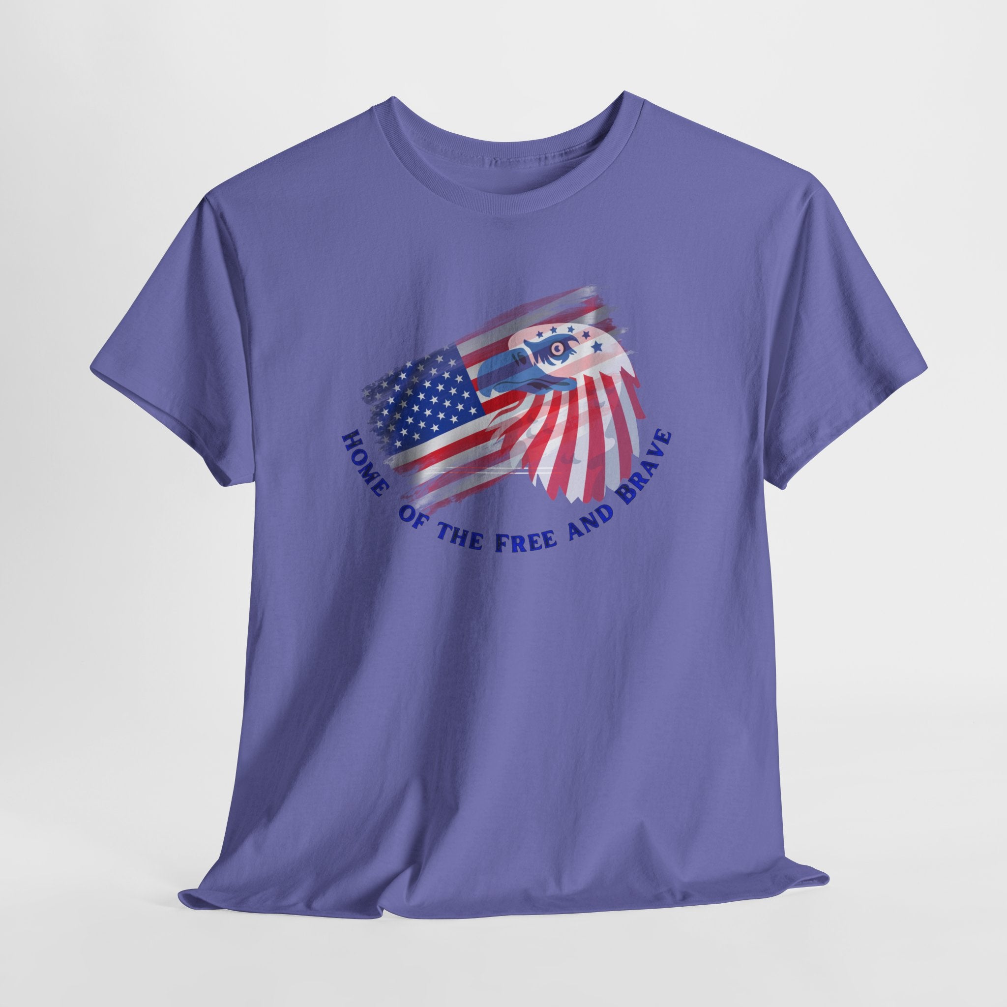 Patriotic Home of the Free and Brave Unisex T-Shirt - Home of the Free and Brave, Veterans Day Gift, Independence Day Tee, Remembrance Shirt, USA Pride Apparel