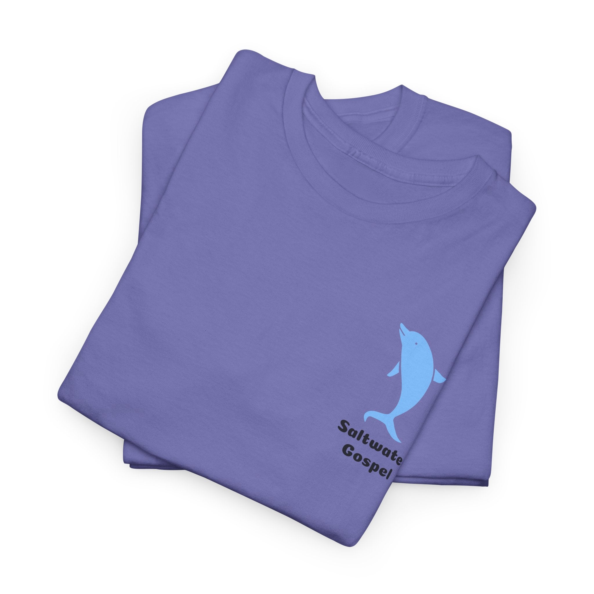 Declare the Ocean is your Soulmate with this Dolphin Design Saltwater Gospel Tee Shirt