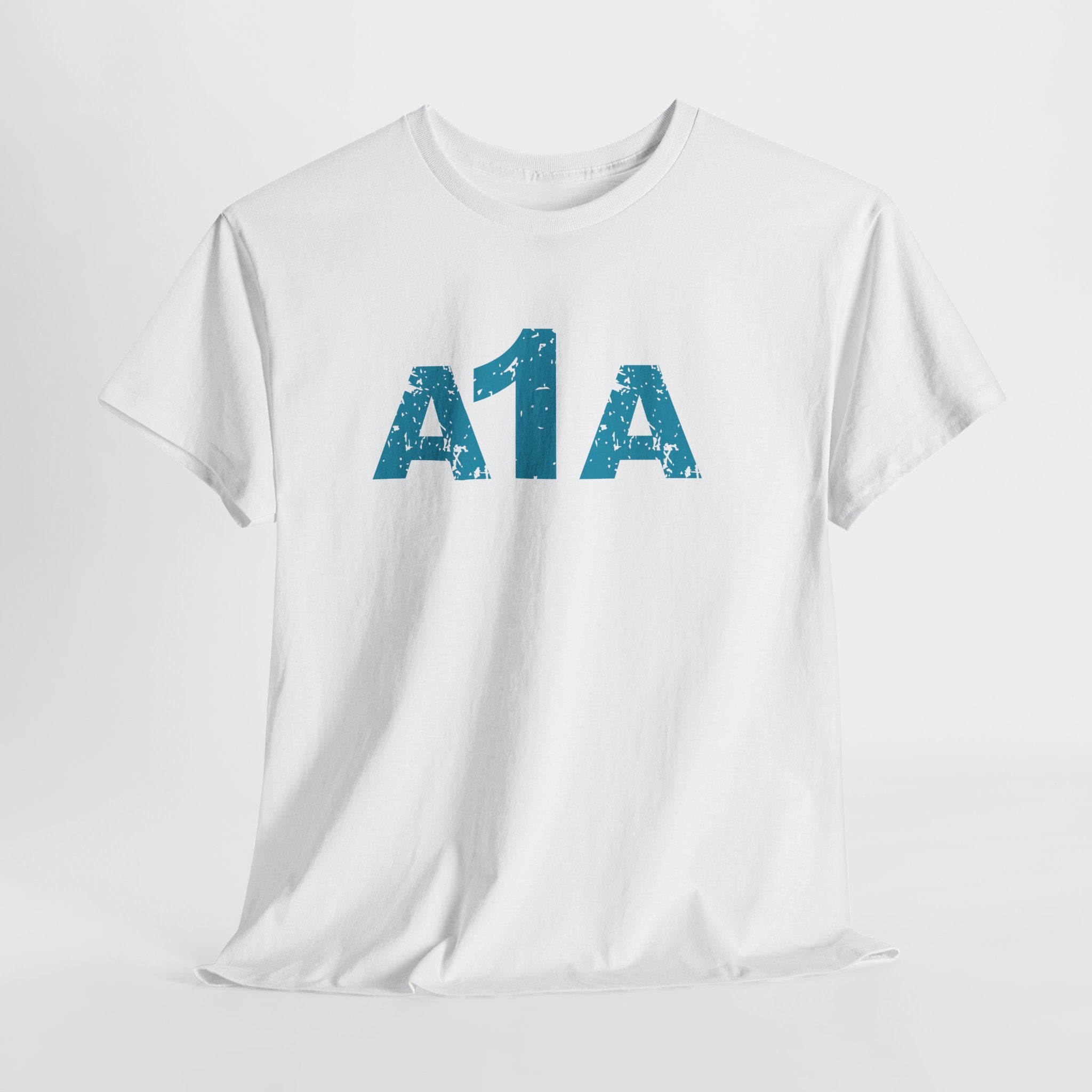 Headin Down The Coast on A1A Retro Beach Unisex Heavy Cotton T‑Shirt — Vintage Florida Highway Nautical Tee