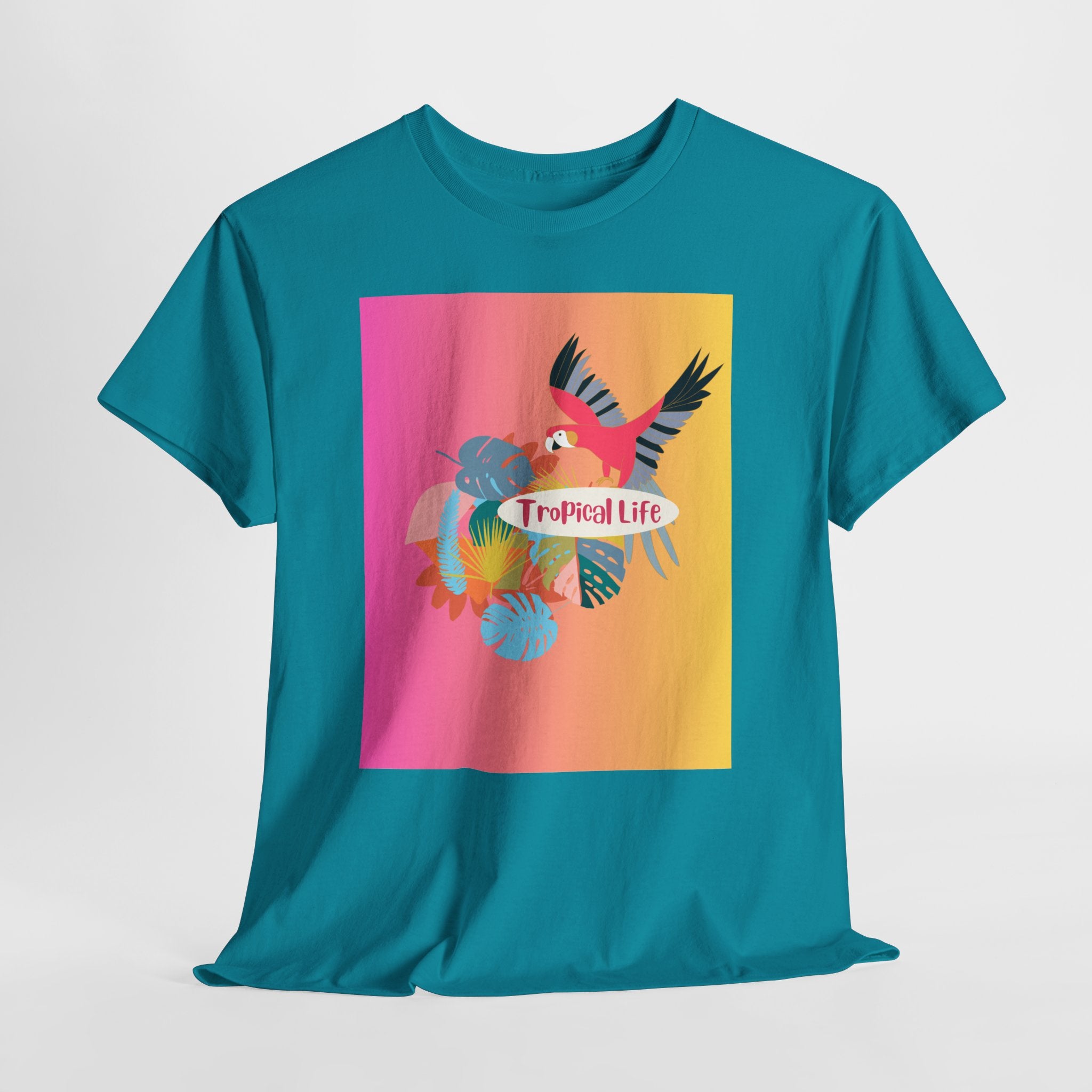 Bring On that Vibrant Tropical Life Unisex Heavy Cotton Tee
