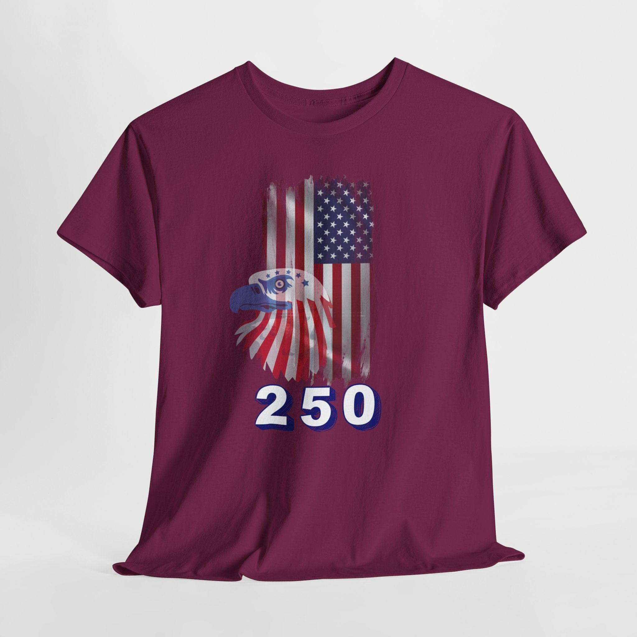 Celebrate the 250th Birthday with Patriotic Flag and Eagle Tee, Unisex T-Shirt, American Flag Shirt, Fourth of July Gift, Freedom Apparel, USA Pride Wear, Casual Summer Top