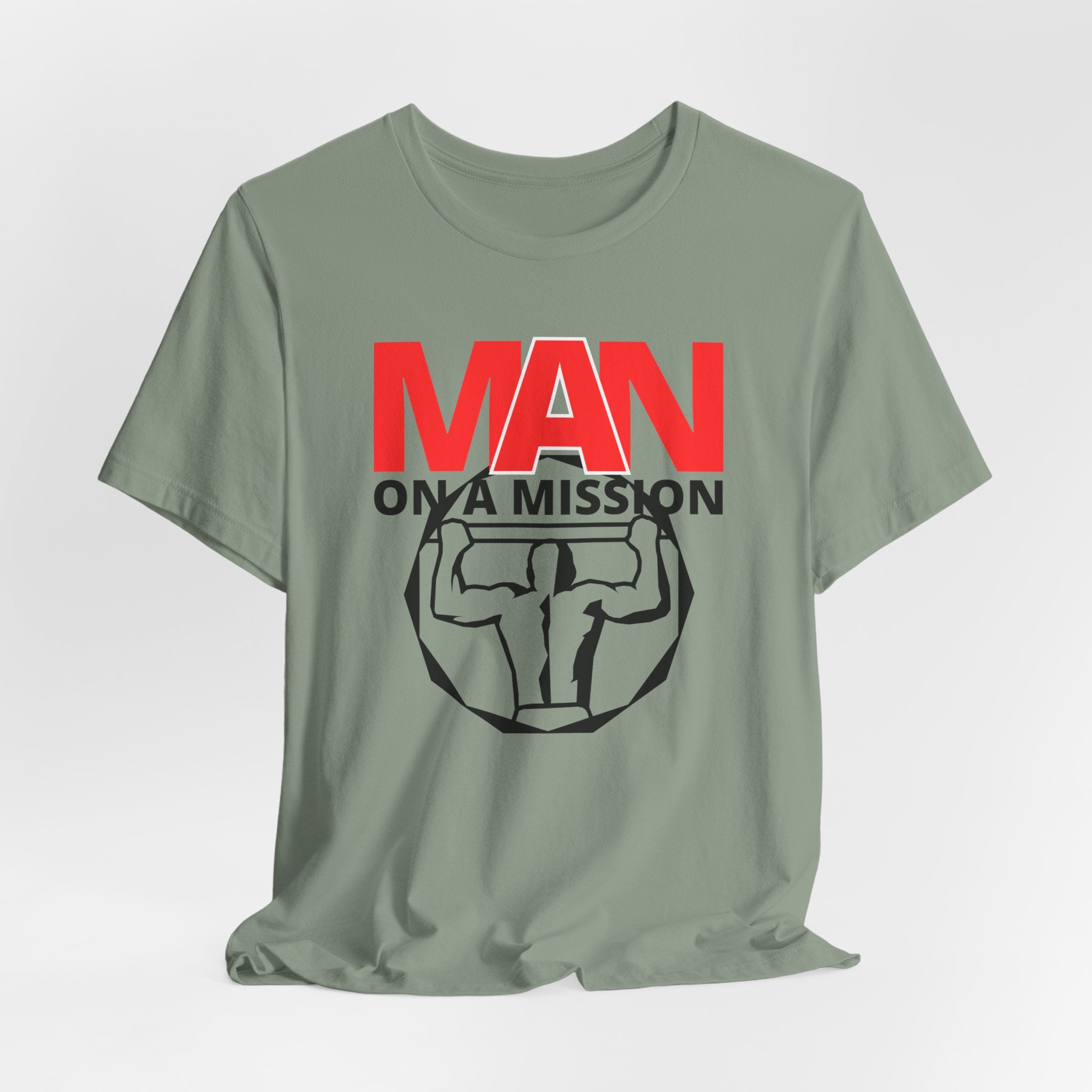 Man On A Mission Unisex Tee - Motivational Fitness T-Shirt, Inspirational Workout Shirt, Gym Apparel, Gift for Him