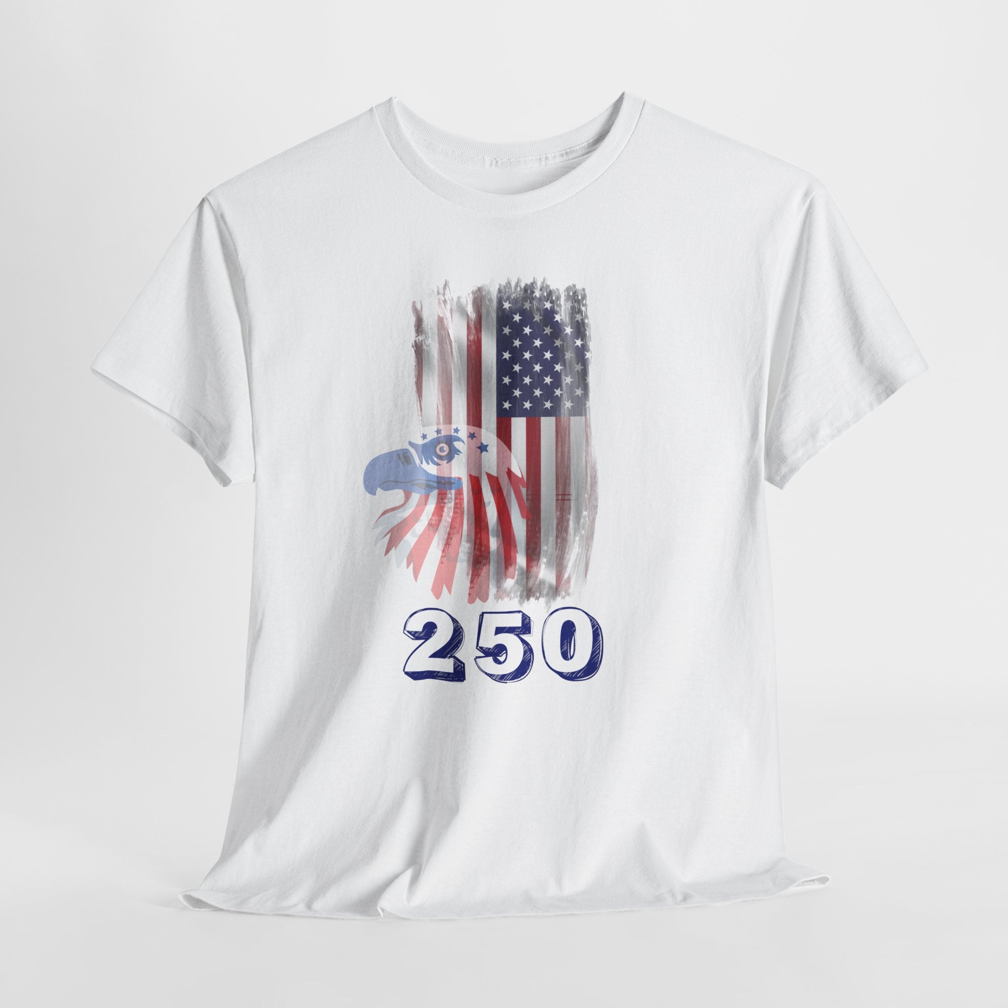 Celebrate the 250th Birthday with Patriotic Flag and Eagle Tee, Unisex T-Shirt, American Flag Shirt, Fourth of July Gift, Freedom Apparel, USA Pride Wear, Casual Summer Top